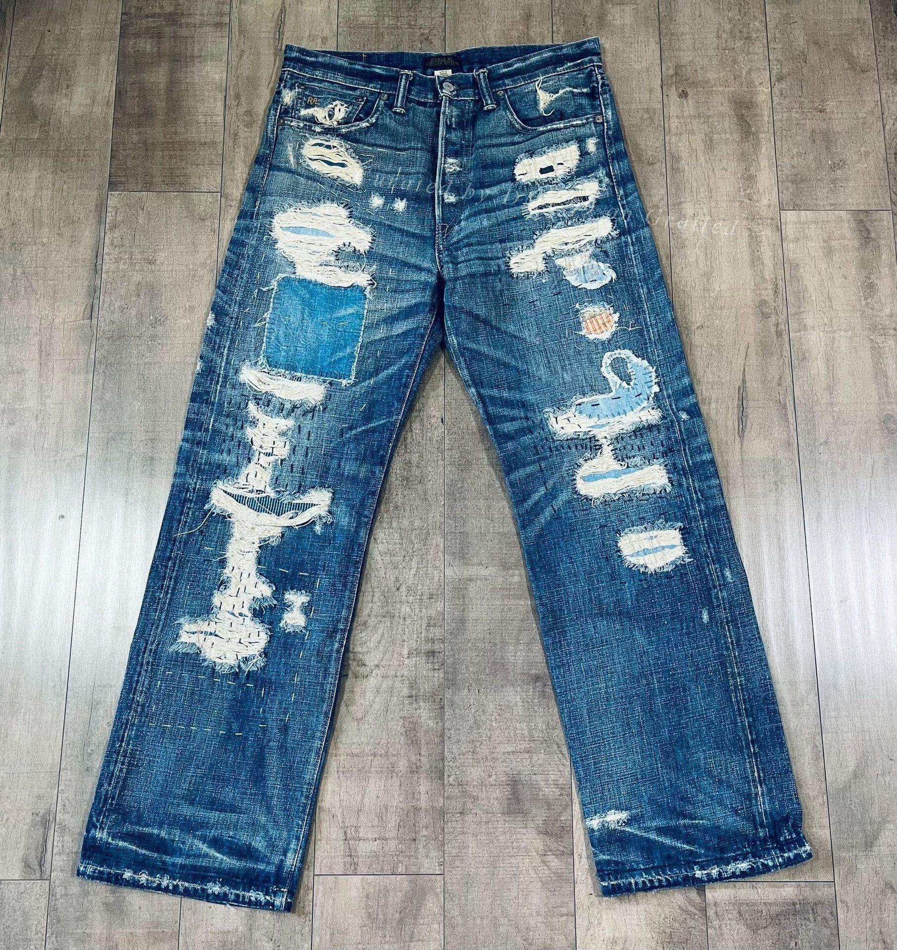 RRL Ralph Lauren RRL Ralph Lauren Distressed Jeans Size US 33 - 1 Thumbnail