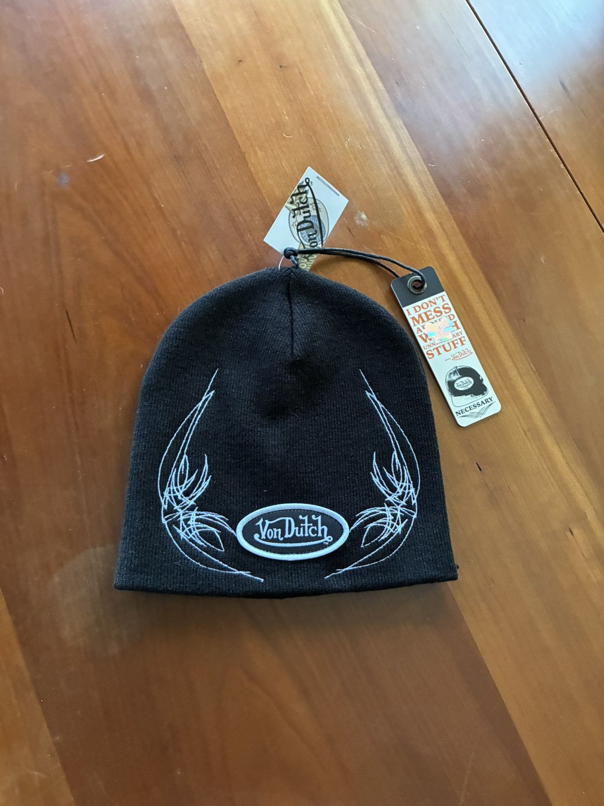 Von Dutch Von Dutch black embroidered beanie Size ONE SIZE - 1 Thumbnail