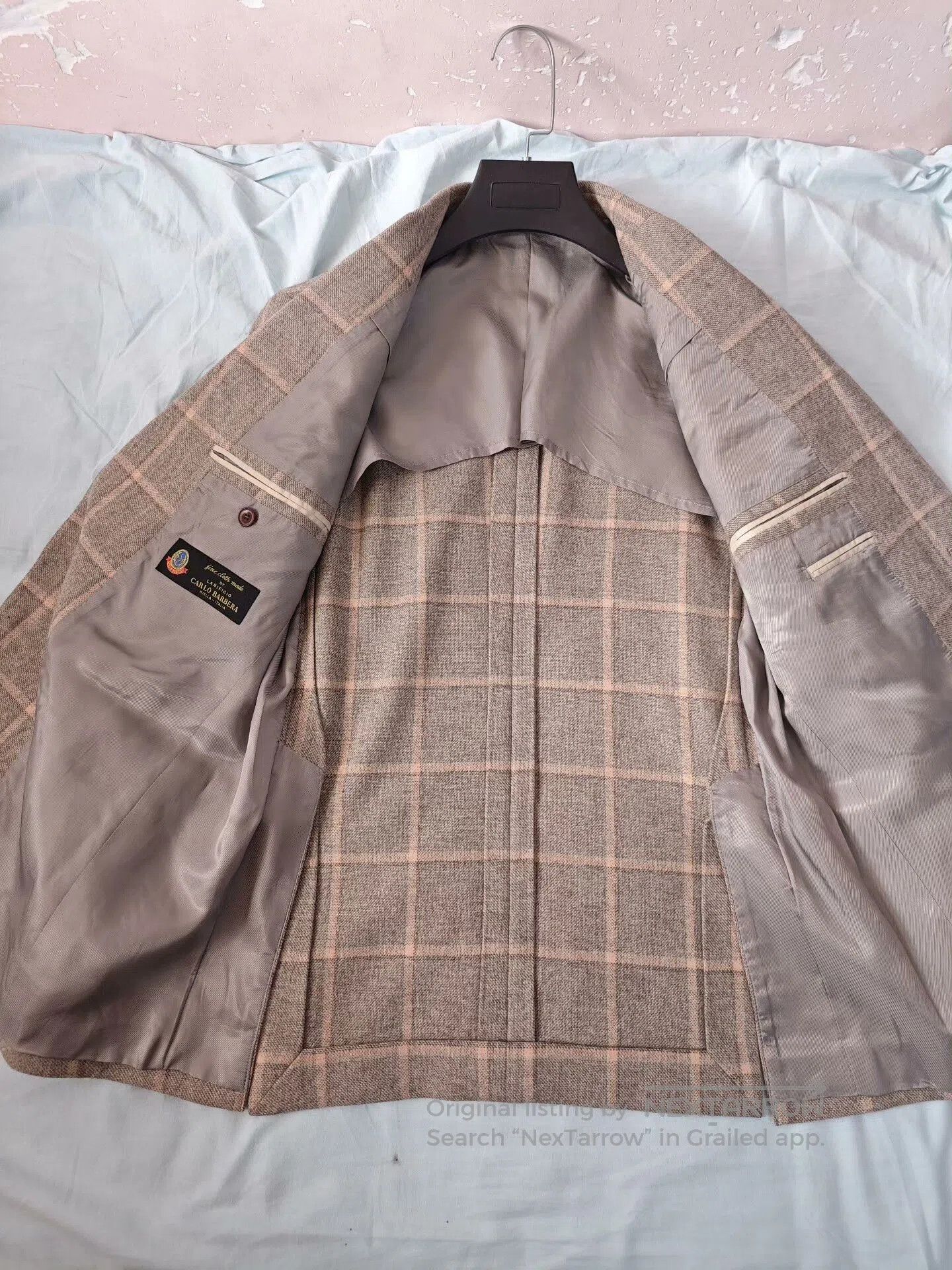 Luciano Barbera Carlo Barbera Flannel Half-Lined Blazer. Size US M / EU 48-50 / 2 - 6 Thumbnail