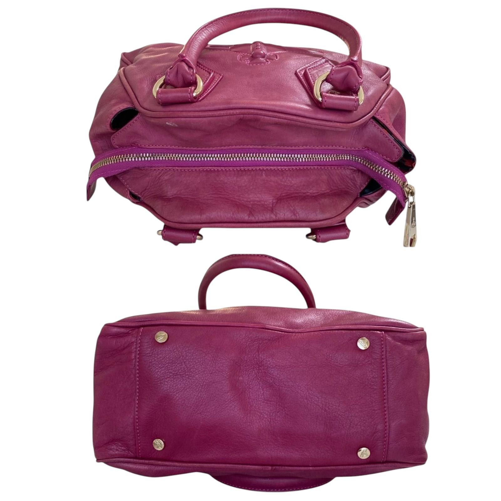 Vivienne Westwood Vivienne Westwood - Purple Leather Satchel Bag Size ONE SIZE - 6 Thumbnail