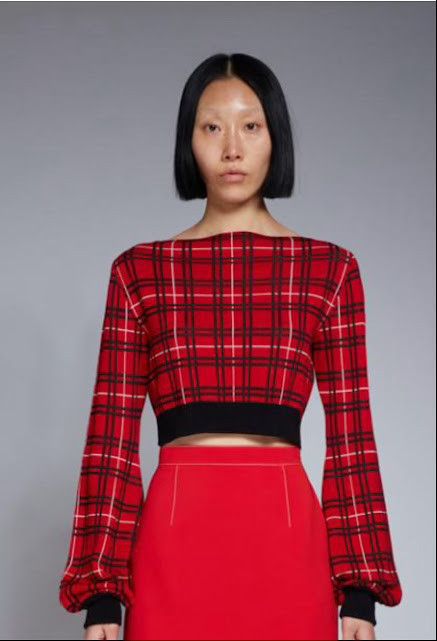 Marni o1w1db11024 Checked Jacquard-Knit Wool Sweater in Red Size S / US 4 / IT 40 - 1 Thumbnail