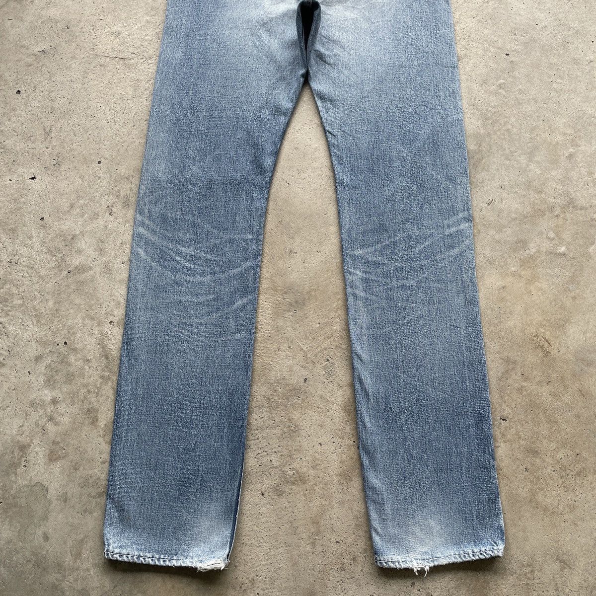 Japanese Brand Vintage StormyBlue Faded Selvedge Jeans Distressed Pants W31 Size US 31 - 11 Thumbnail