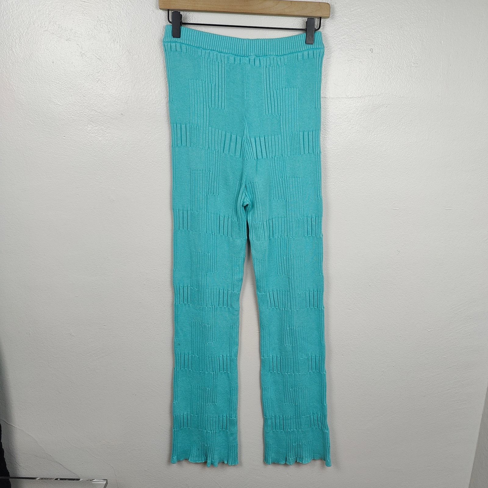 Other Hosbjerg Ellen Dorthea Pants Womens Small Teal Textured Size 27" / US 4 / IT 40 - 5 Thumbnail