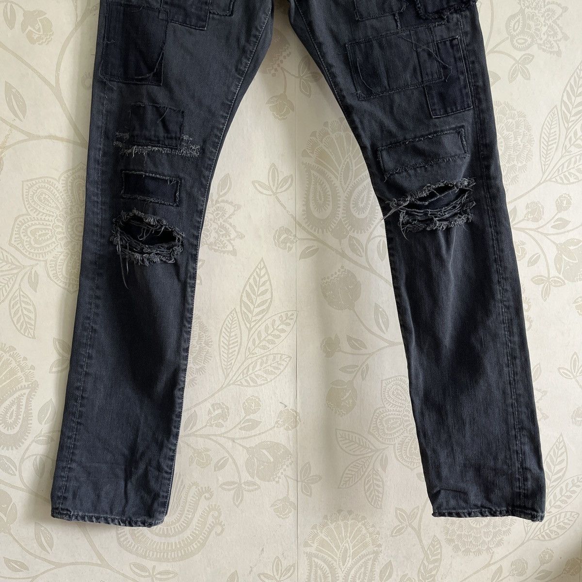 Hysteric Glamour × Tornado Mart × Vintage Hysteric Glamour Patches Kapital Distressed Denim Size US 30 / EU 46 - 10 Thumbnail