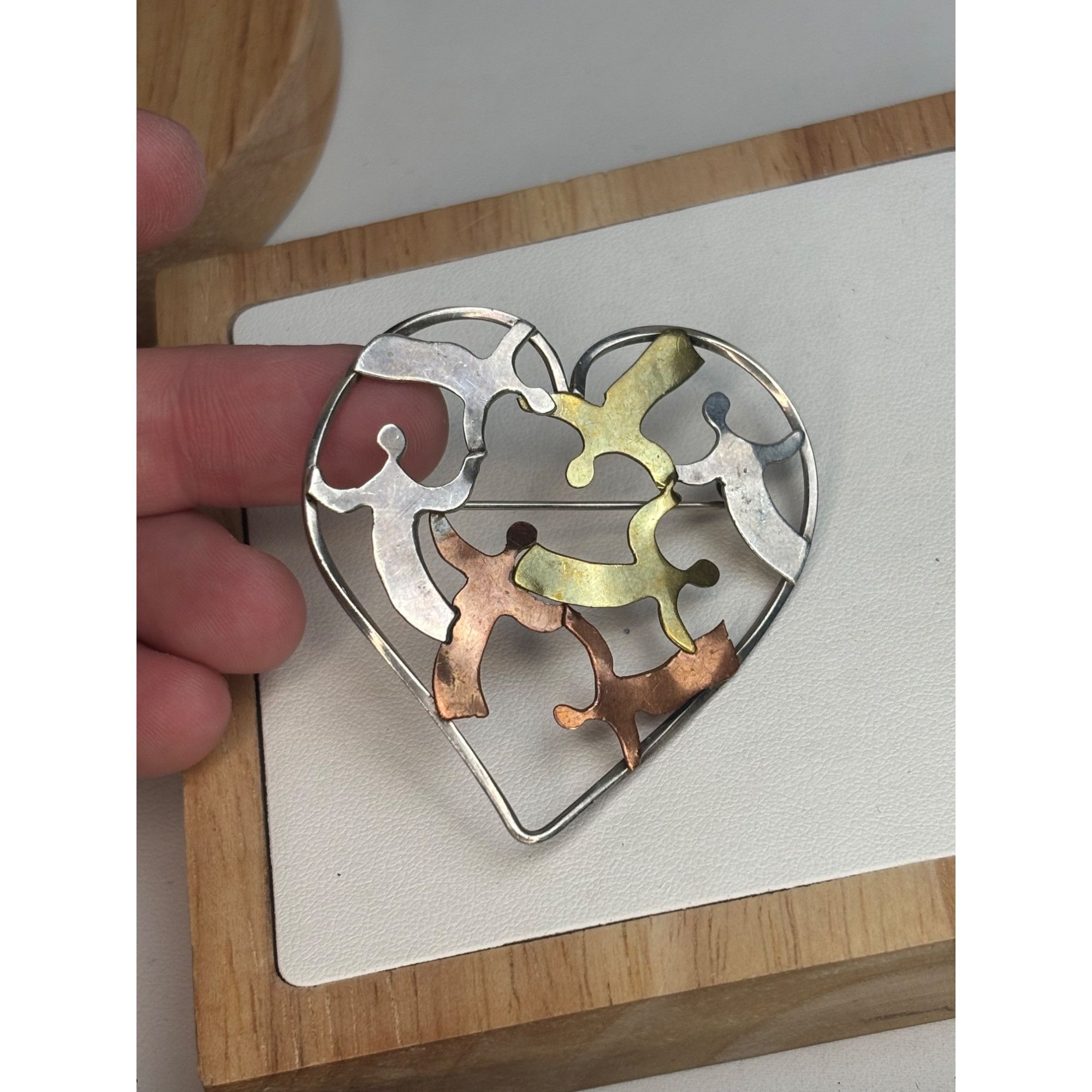 Other Vintage Heart Shaped Brooch Pin Size ONE SIZE - 5 Thumbnail
