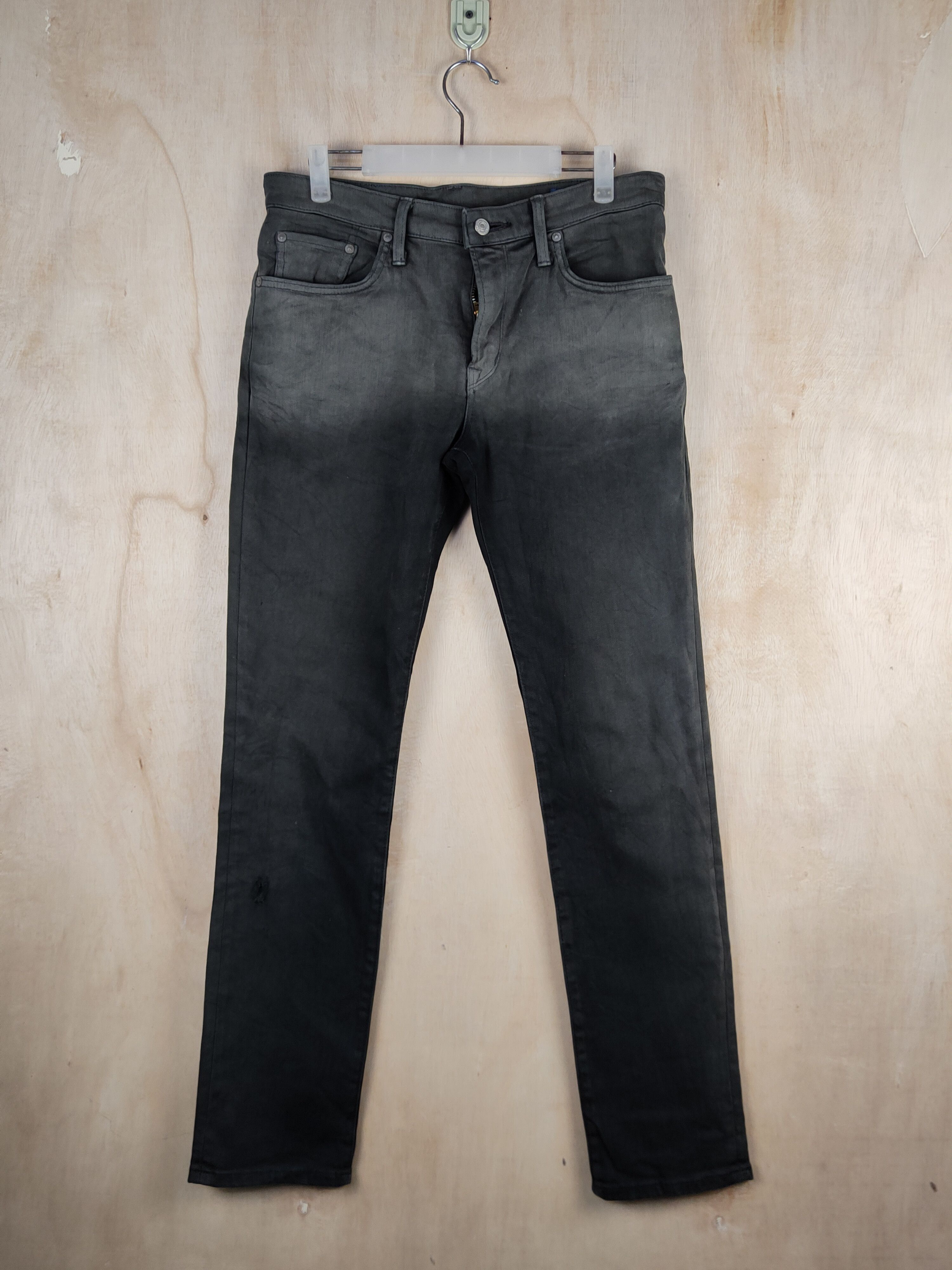 Edwin Edwin Black Faded Distressed Ripped Jeans #S2417 Size US 32 / EU 48 - 1 Thumbnail