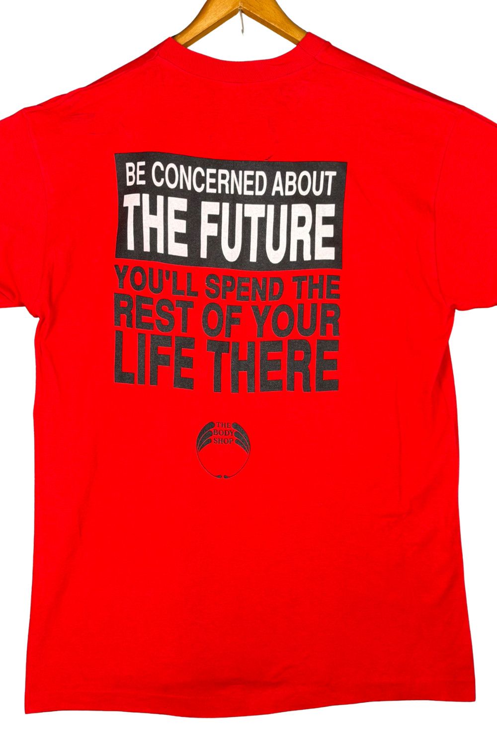 Fruit Of The Loom Vintage 90s The Body Shop Message Graphic T-Shirt Size US XL / EU 56 / 4 - 7 Thumbnail