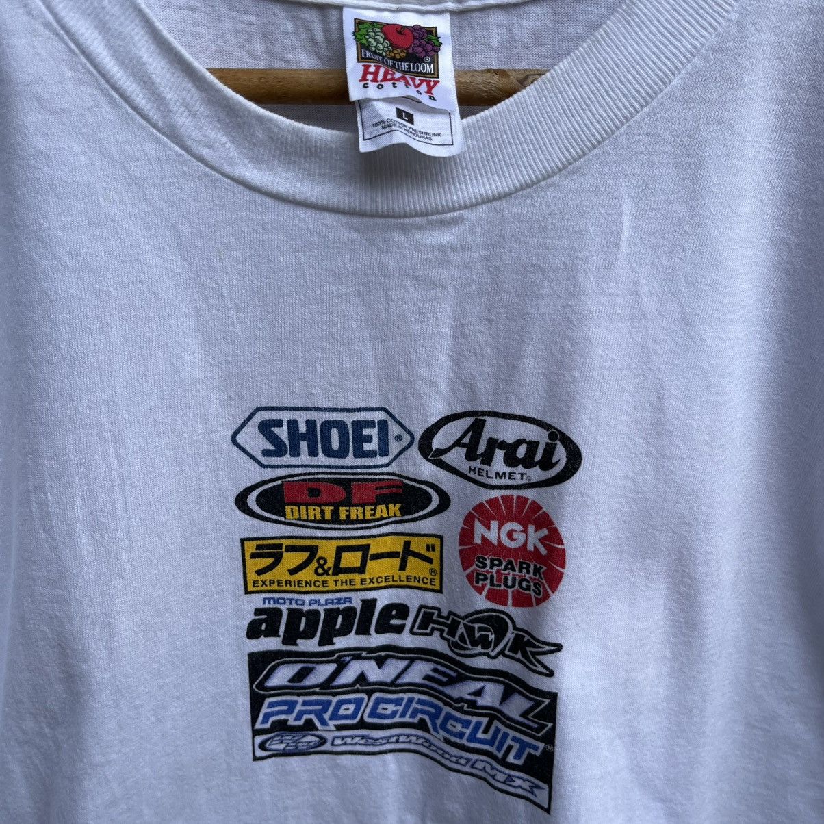 Vintage Vintage 90s MOTORCROSS Arai Shoei NGK Oneal tee Size US L / EU 52-54 / 3 - 4 Thumbnail