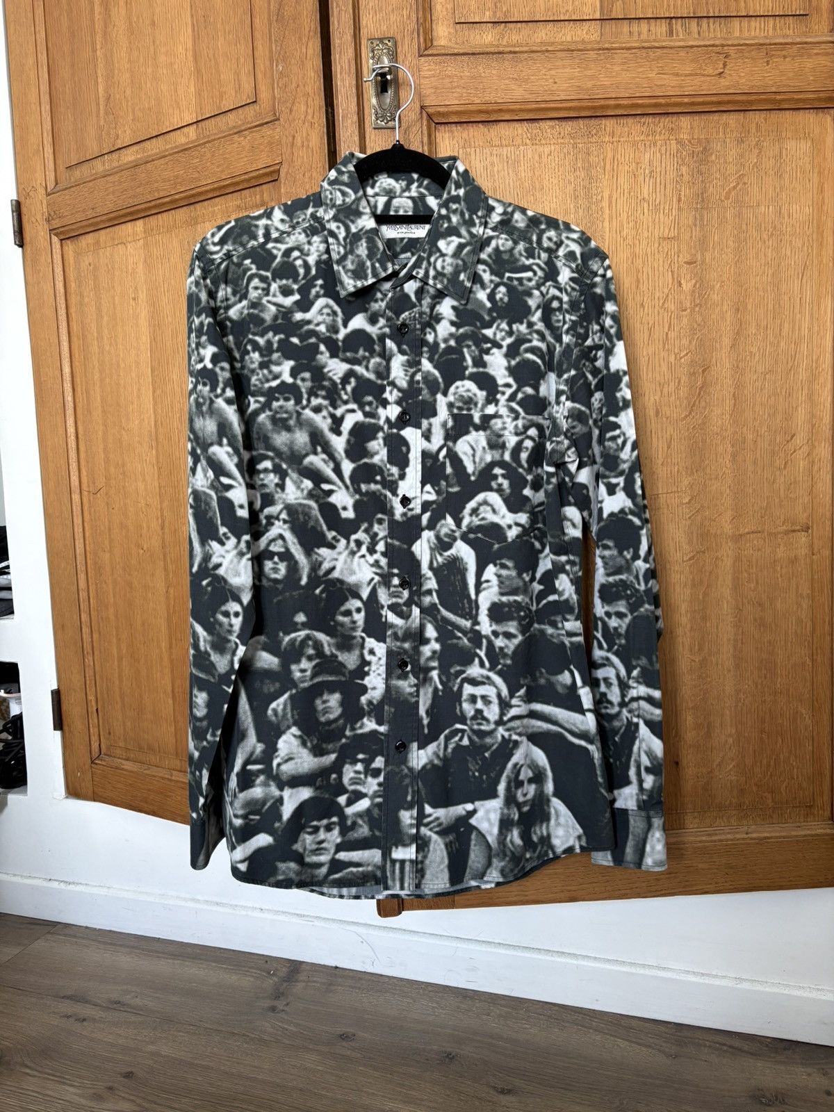 YSL Rive Gauche SS07 Woodstock Print Shirt