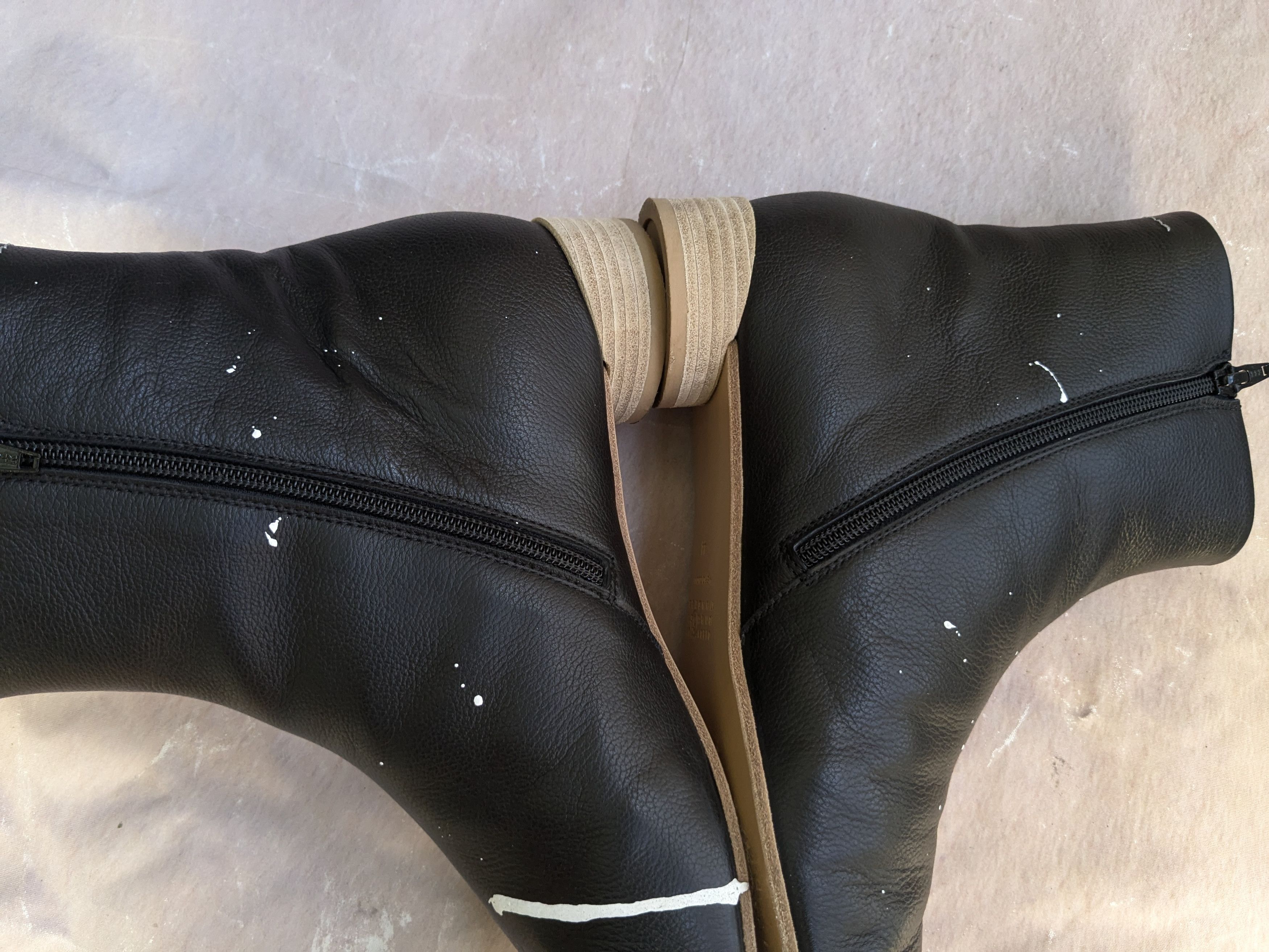 Maison Margiela Maison Margiela Side Zip Boots Paint Splatter Black 11 44 Size US 11 / EU 44 - 11 Thumbnail