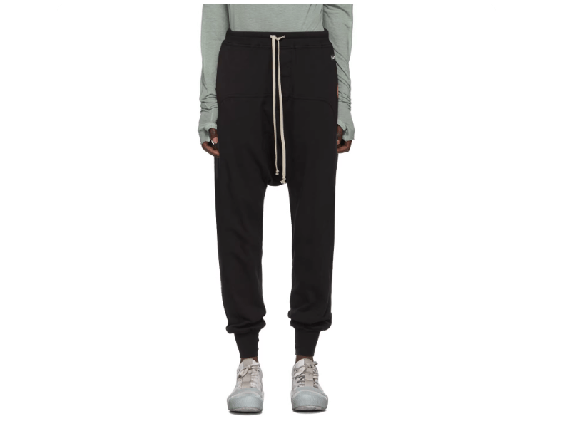 Rick Owens Drkshdw Rick Owens DRKSHDW Black Lightweight Drop Joggers Size US 42 / EU 58 - 4 Thumbnail