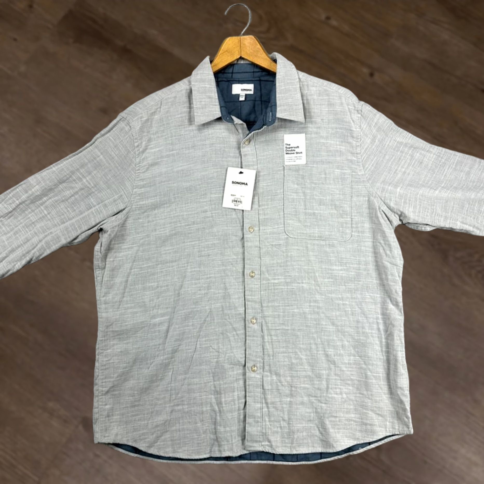 Doublet Sonoma Shirt Adult 2XL Grey Button-Up Pocket Mens NEW Size US XXL / EU 58 / 5 - 1 Thumbnail