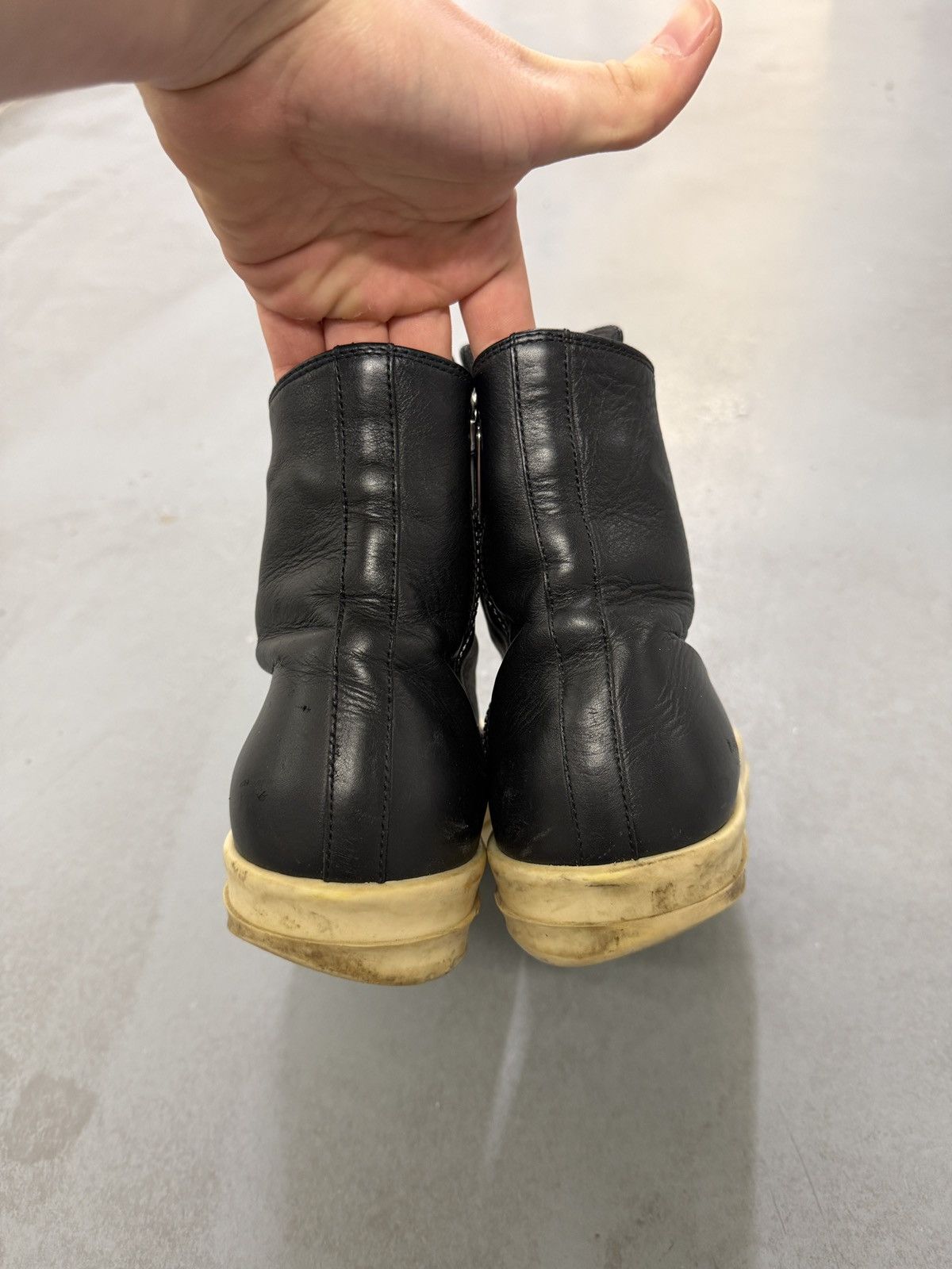Rick Owens Rick Owens Mainline Leather Ramones High Top Sneakers Size US 7 / EU 40 - 4 Thumbnail