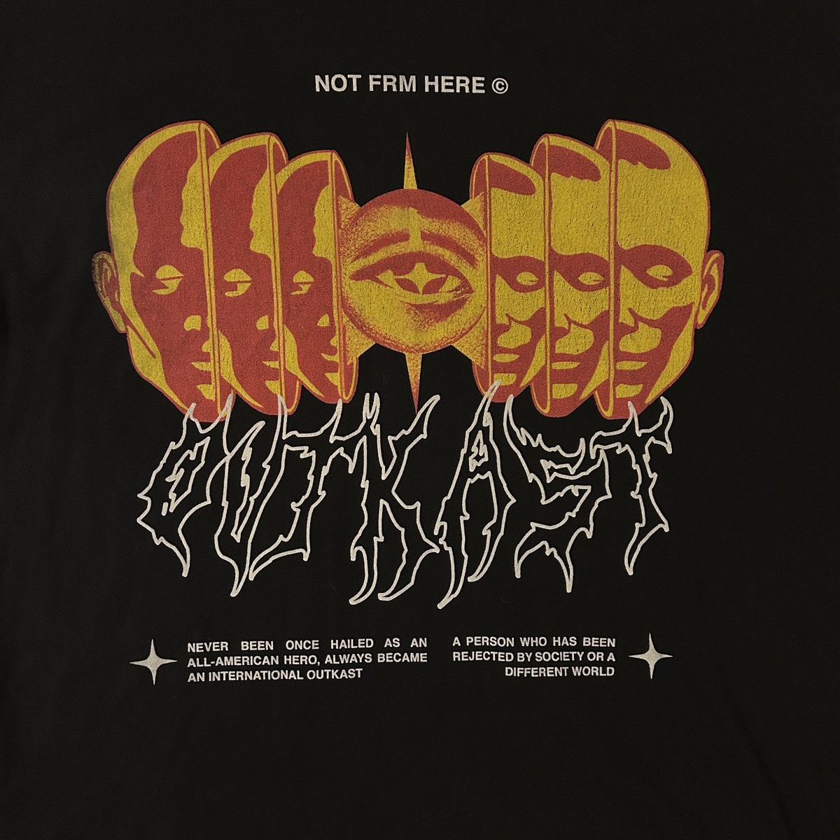 Band Tees NOT FRM HERE® “OUTKAST” Graphic Tee Size US XL / EU 56 / 4 - 2 Thumbnail