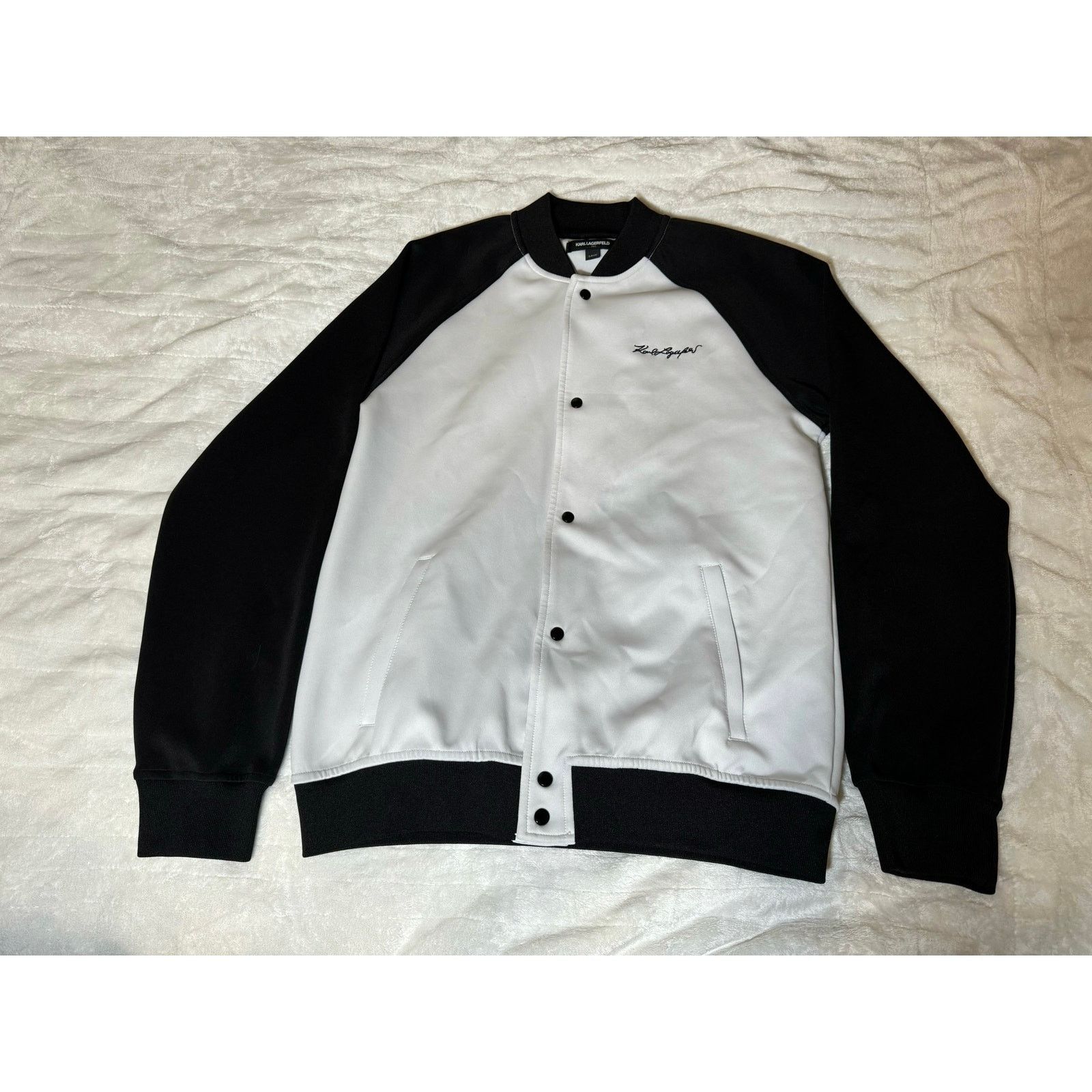 Karl Lagerfeld Karl Lagerfeld Paris Colorblock Scuba Baseball Track Jacket Size US S / EU 44-46 / 1 - 5 Thumbnail