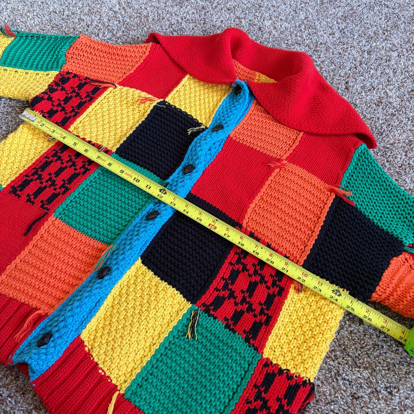 Other Handmade Harry Styles JW Anderson Inspired Crochet Cardigan Size XL / US 12-14 / IT 48-50 - 5 Thumbnail