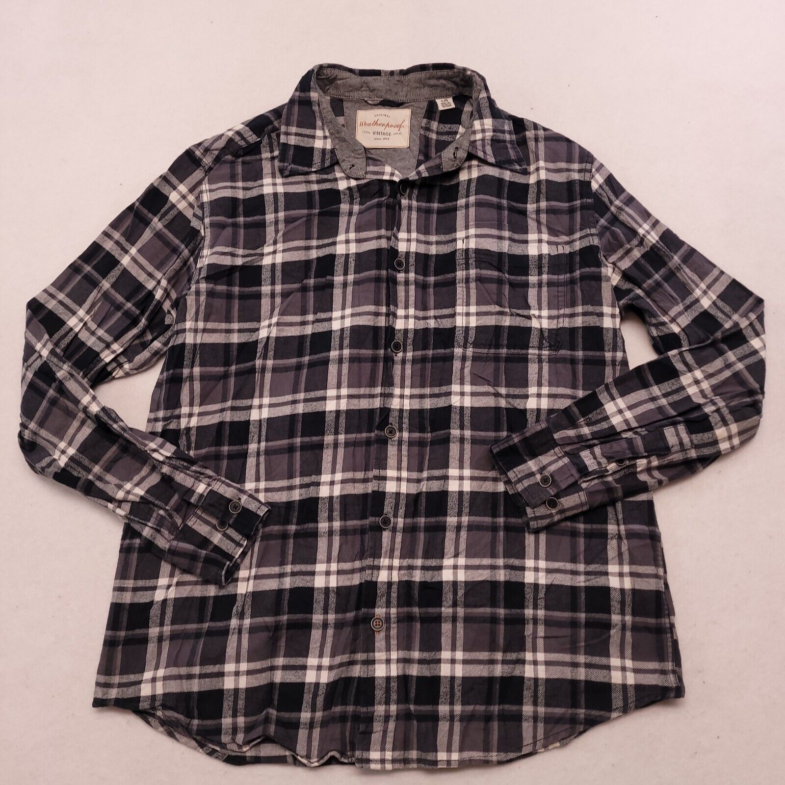 Weatherproof Weatherproof Tartan Flannel Shirt Mens Size Large L Gray Size US L / EU 52-54 / 3 - 2 Thumbnail
