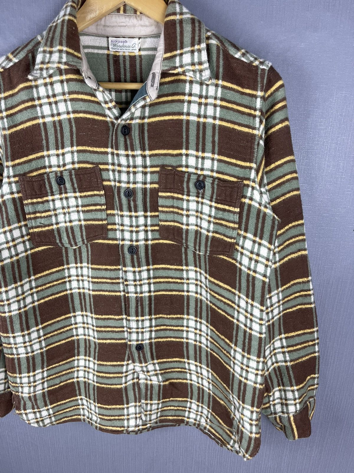 Flannel × Vintage × Warehouse VINTAGE WAREHOUSE Co. Duck Digger Japan Plaid Flannel Size US M / EU 48-50 / 2 - 5 Thumbnail