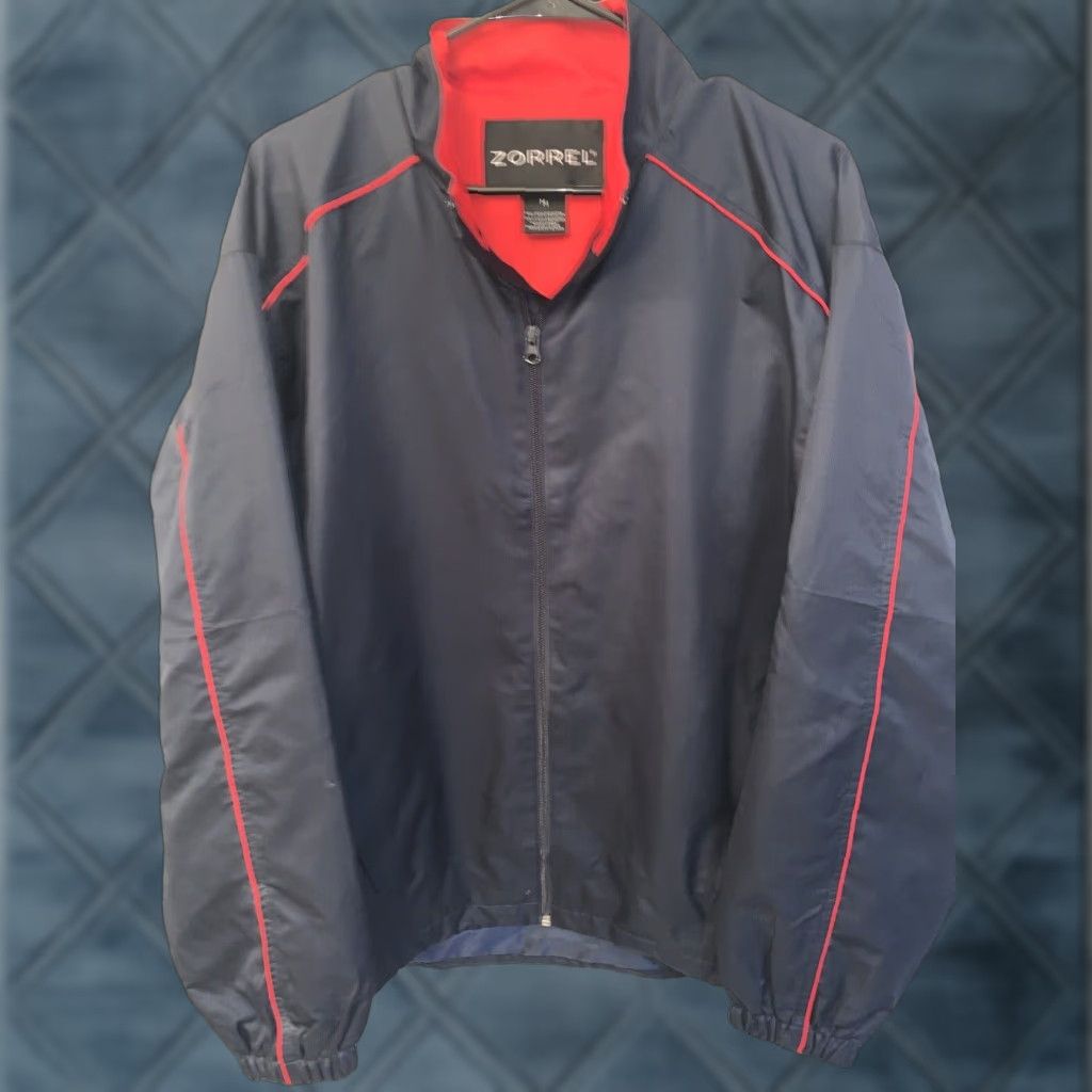 Vintage ZORREL Windbreaker Jacket Mens Size M Blue Logo Embroidered Zip Full Zip Nylon 100% Polyester Lining Vintage? No 80s 90s Outdoor Casual Size US M / EU 48-50 / 2 - 1 Thumbnail