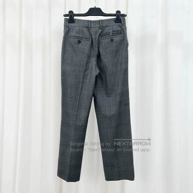 Miu Miu Miu Miu Embroidered Letter Casual Trousers. Size US 38 / EU 54 - 2 Thumbnail