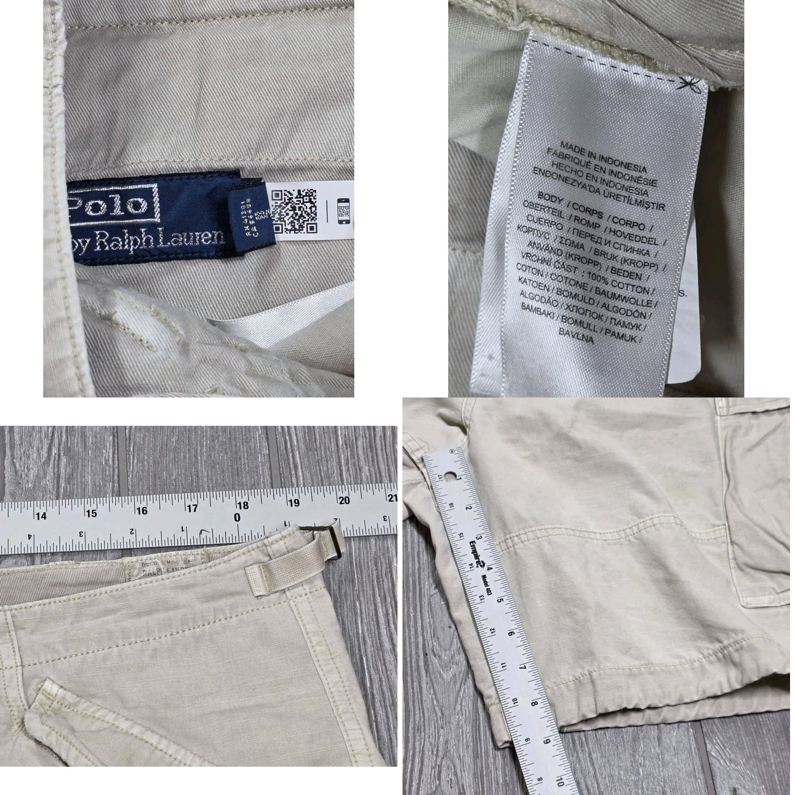 Polo Ralph Lauren Polo Ralph Lauren Cargo Shorts Mens 36 Beige Ripstop Drawstring Cargo Pocket Travel Casual Workwear Shorts Size US M / EU 48-50 / 2 - 10 Thumbnail