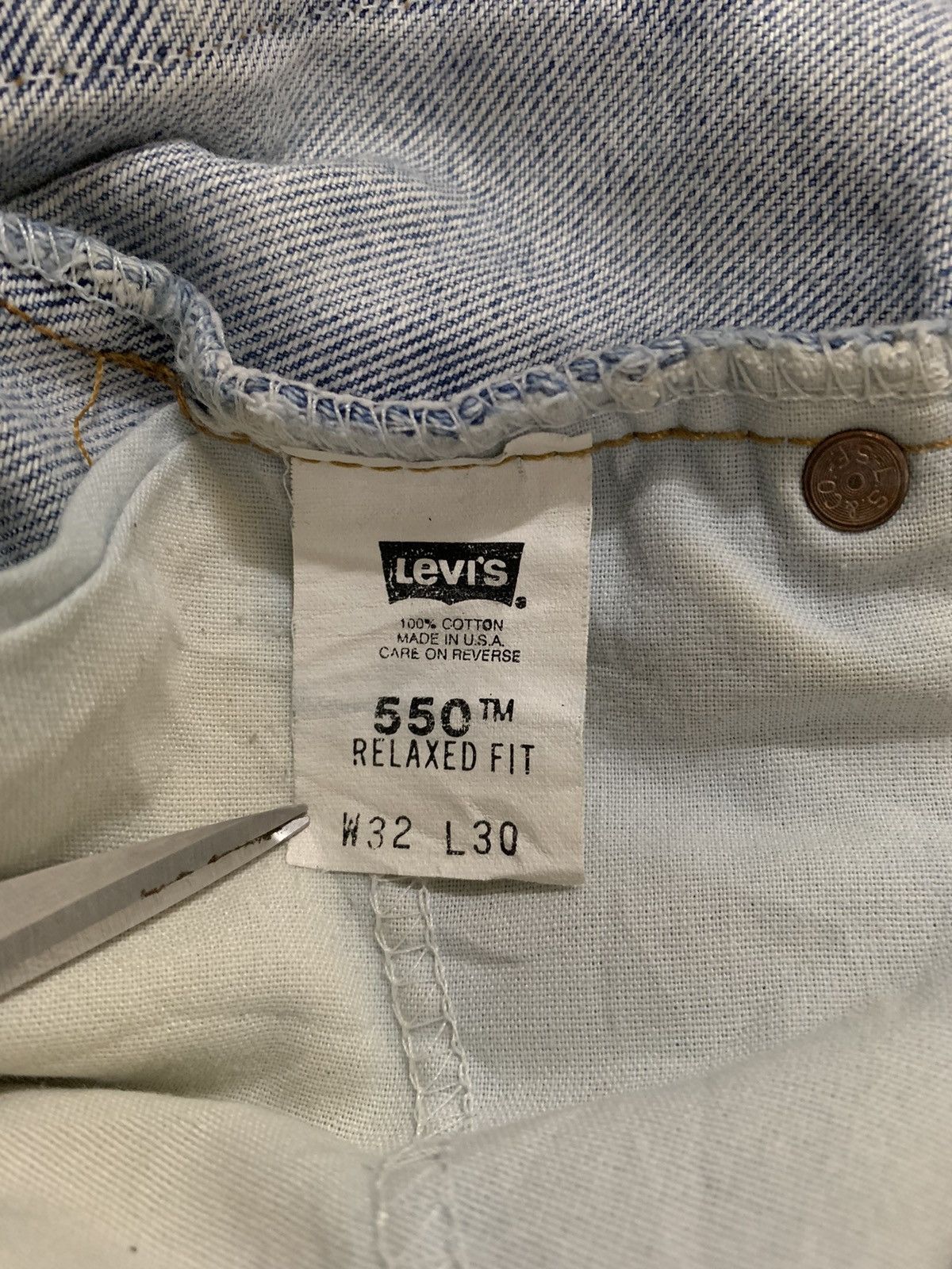 Levi's Vintage 80s Levis 550 Orange Tab Rusty Wash Distressed Jeans Size US 31 - 20 Thumbnail