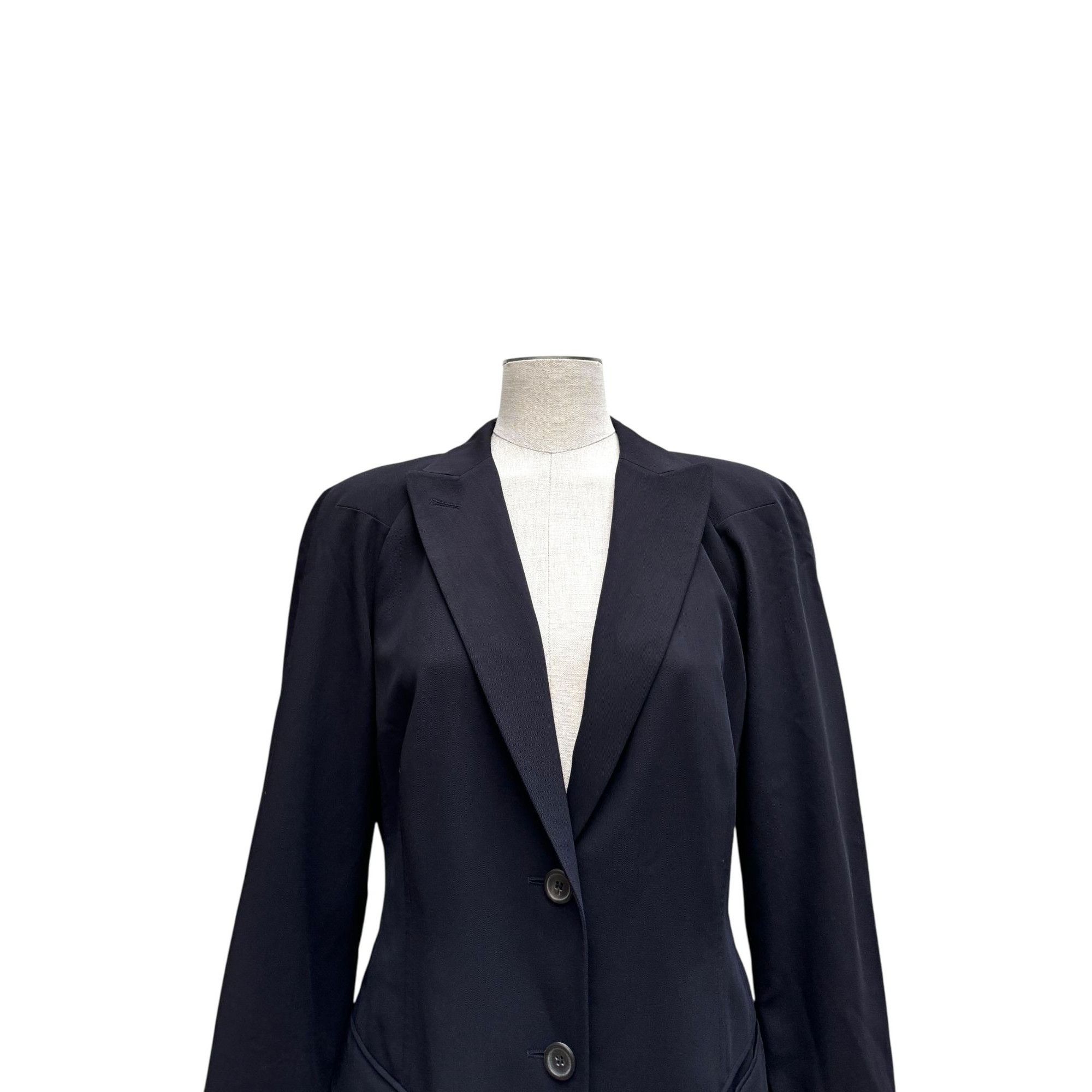 Jil Sander Navy Wool Blazer Jacket Size M / US 6-8 / IT 42-44 - 2 Thumbnail
