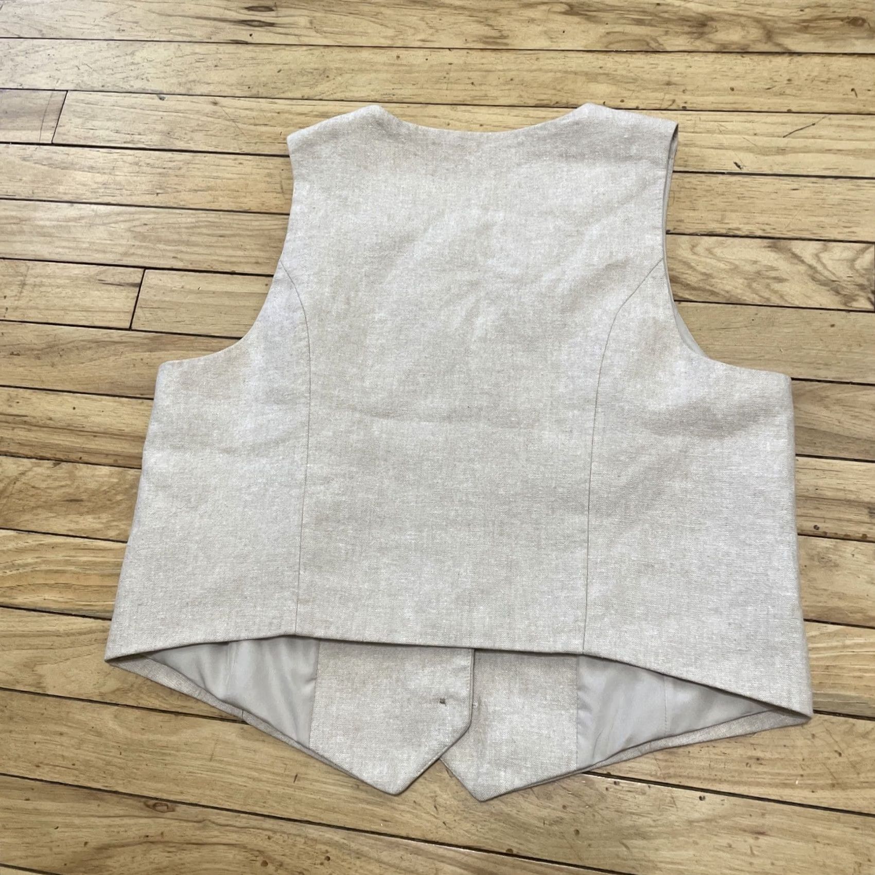 Old Navy Old Navy Vest Men's M Linen Suit Summer Coastal Preppy Light Academia Old Money Size 40R - 2 Thumbnail