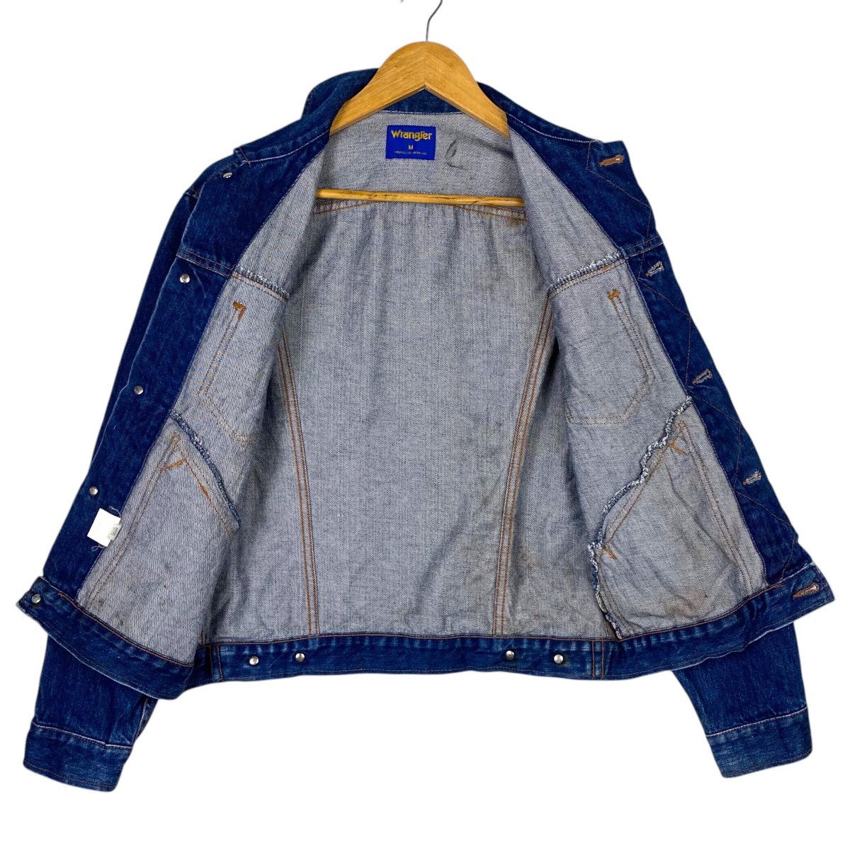 Vintage × Wrangler 💥VTG WRANGLER 124MJ DENIM TRUCKER JACKET Size US M / EU 48-50 / 2 - 5 Thumbnail