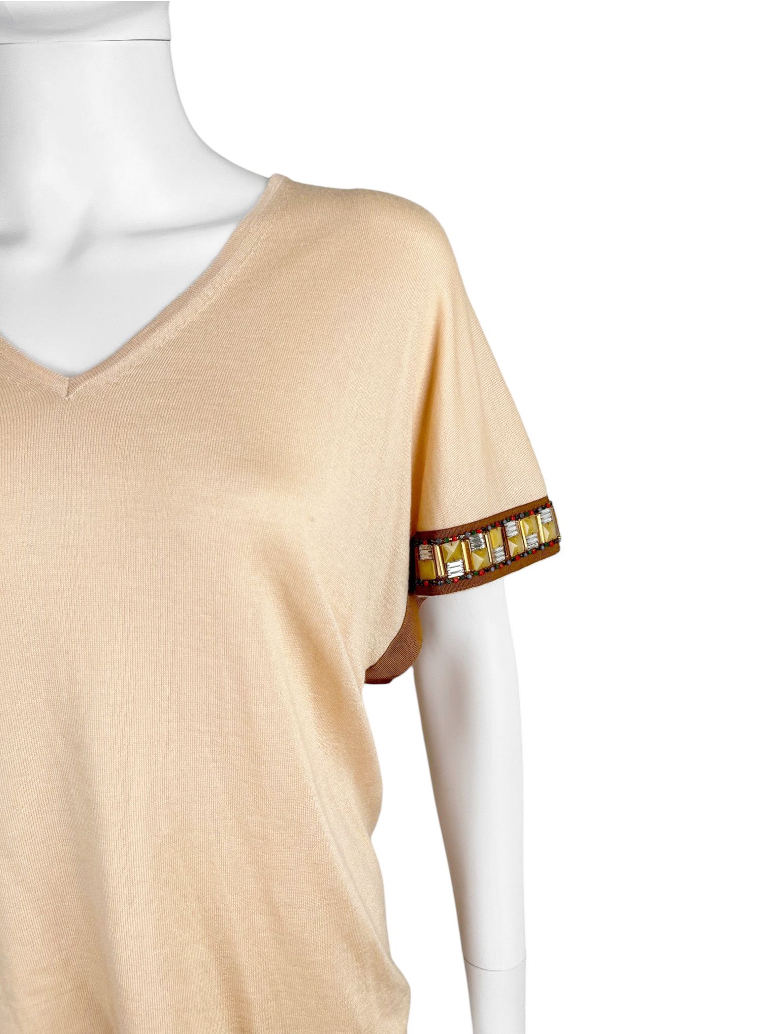 Fendi Fendi by Karl Lagerfield S/S 2010 Pink Embellished Top Size S / US 4 / IT 40 - 5 Thumbnail