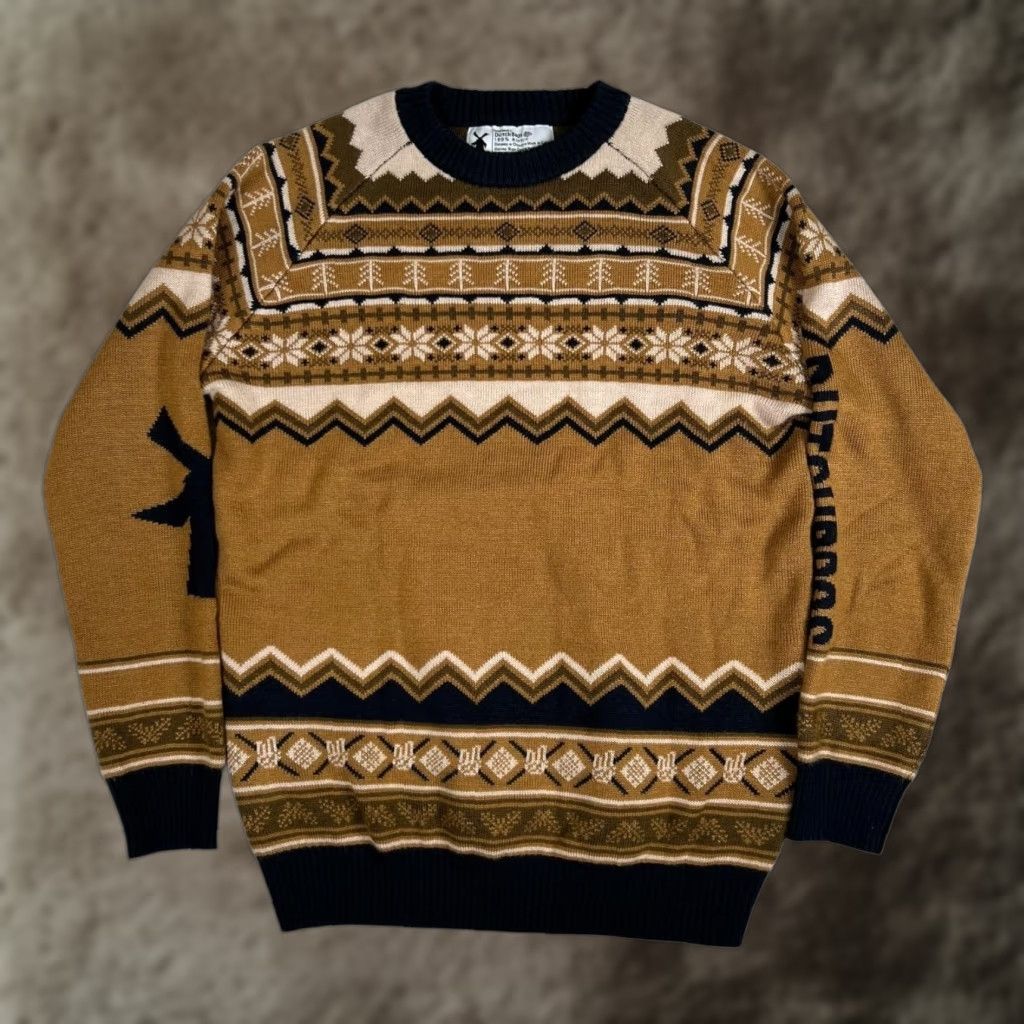 Vintage Dutch Bros Coffee Sweater Mens Medium Brown Fair Isle Ugly Christmas Crewneck Size US L / EU 52-54 / 3 - 1 Thumbnail