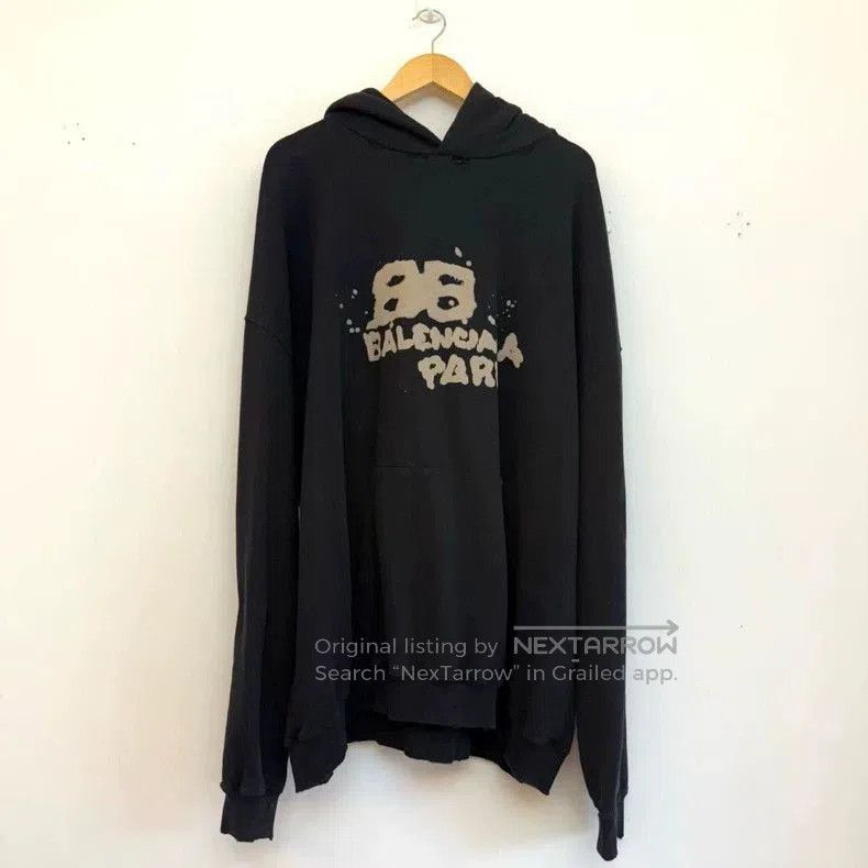 Balenciaga Balenciaga SS22 Black Ink Print Hoodie. Size US L / EU 52-54 / 3 - 1 Thumbnail
