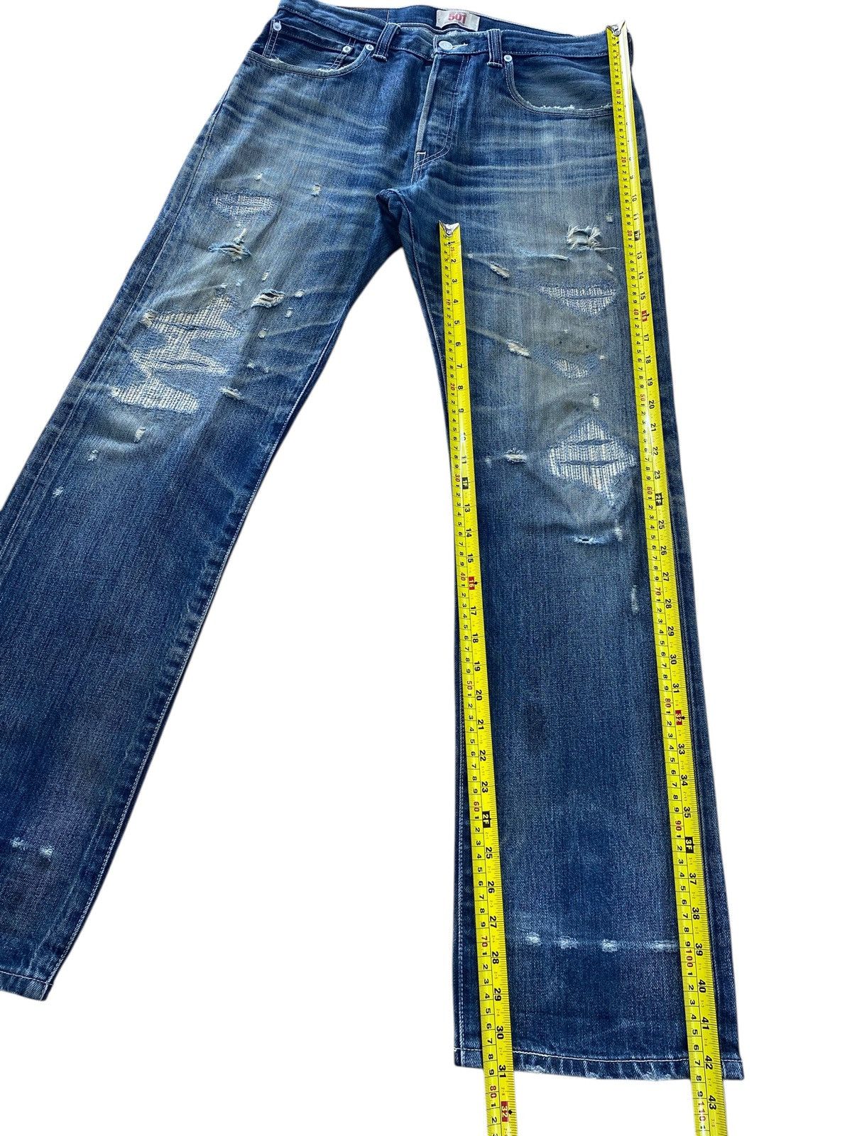 Levi's Levi’s 501 Distressed Patch Work Style Baggy Jeans Size US 33 - 8 Thumbnail
