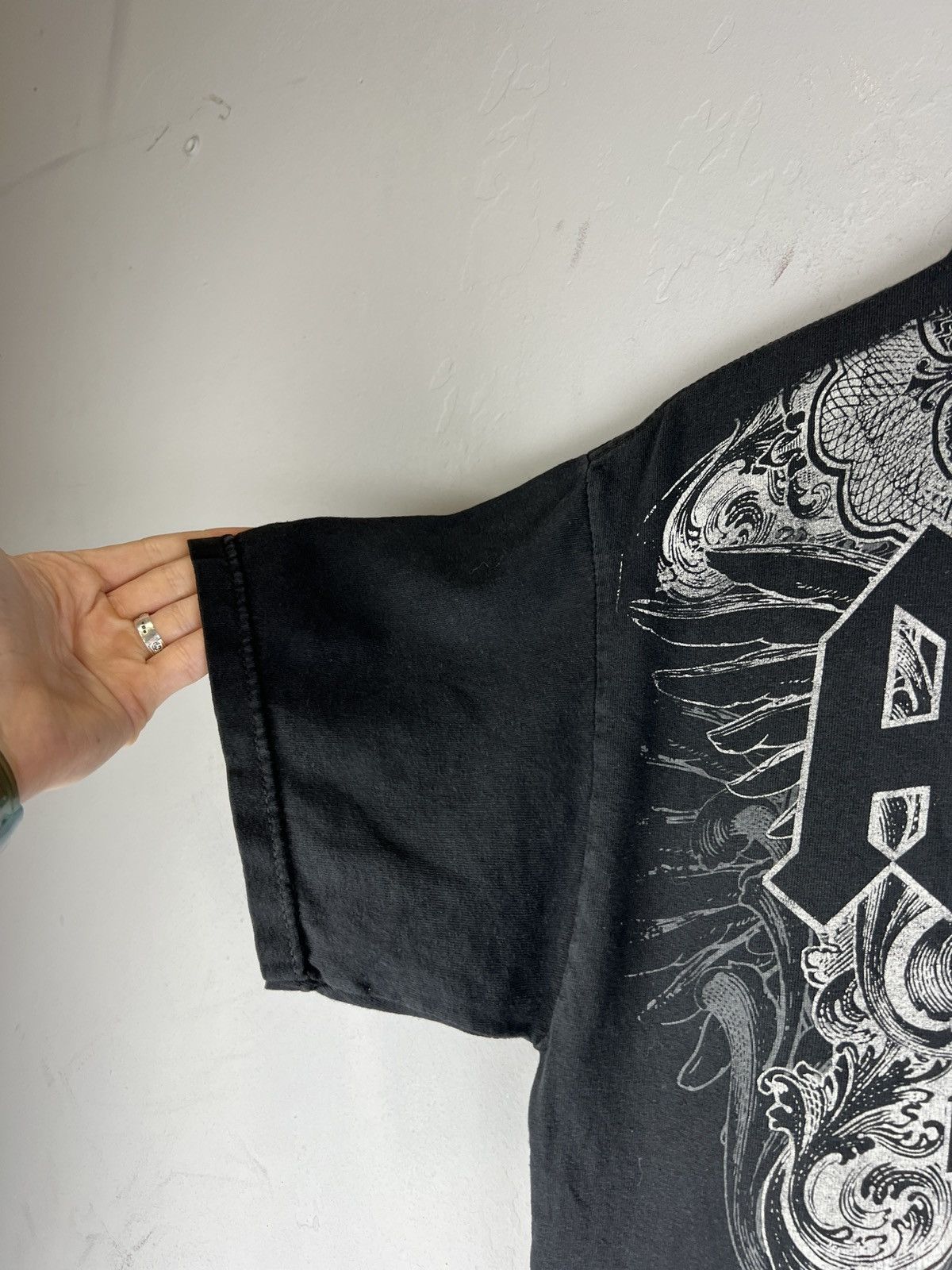Band Tees × Vintage Vintage 2008 ACDC Black Ice AOP t shirt Size US M / EU 48-50 / 2 - 5 Thumbnail
