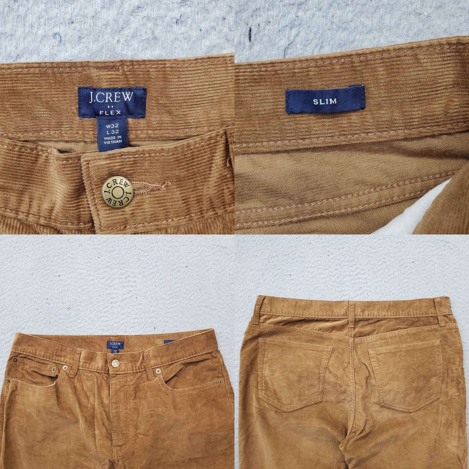 J.Crew J.Crew Flex Pants Mens 32x32 Brown Corduroy Flat Front Slim Fit Straight Leg Pants Mens Brown Corduroy Flat Front Slim Fit Straight Leg Size US 32 / EU 48 - 8 Thumbnail
