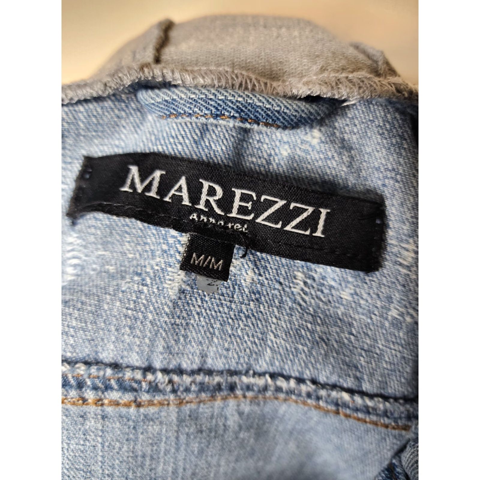 Denime VINTAGE Marezzi Vest Teens M Blue Denim Upcycled Halloween Button-Up Collared Sleeveless Unique Size M / US 6-8 / IT 42-44 - 5 Thumbnail