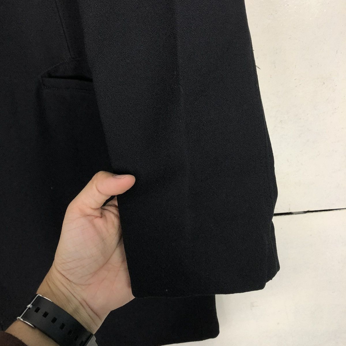 Emporio Armani 🔥RICH BLACK VINTAGE FLY LONG COATS WOOL EMPORIO ARMANI ITALY Size US M / EU 48-50 / 2 - 18 Thumbnail