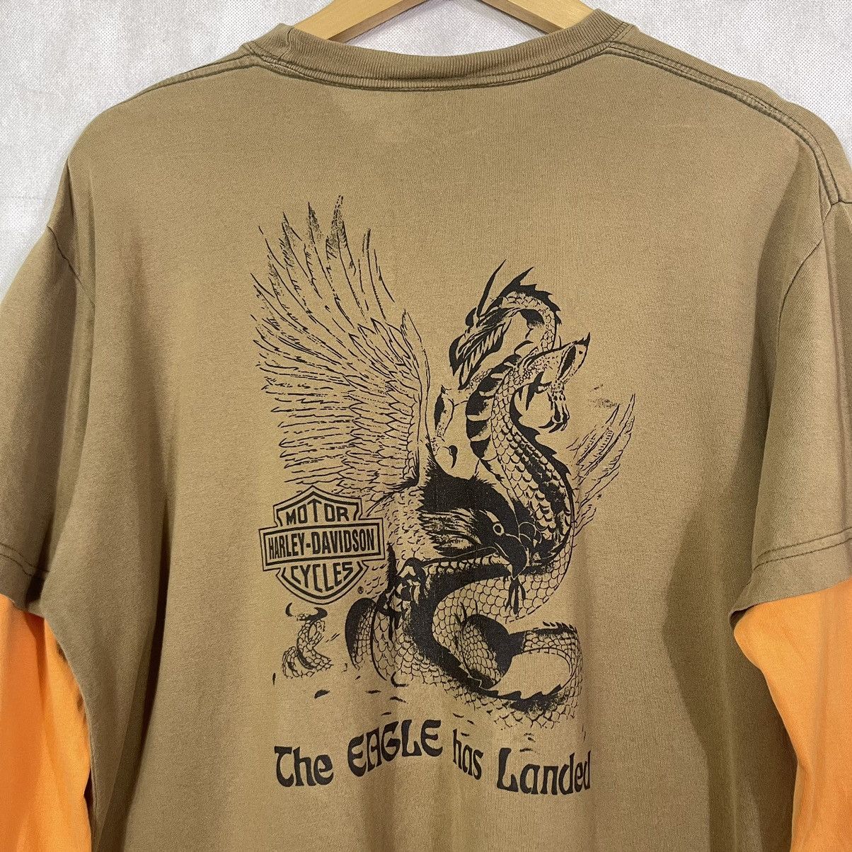 Harley Davidson × Vintage Vintage Harley Davidson Big Logo Flames L/S Tshirt Size US L / EU 52-54 / 3 - 6 Thumbnail