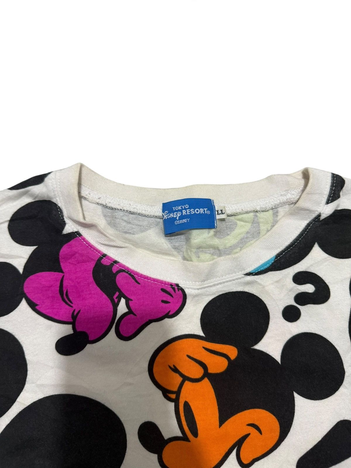 Mickey Mouse Vintage Disney Mickey Head Chaos Over Print T-Shirt Y2K Size US L / EU 52-54 / 3 - 5 Thumbnail