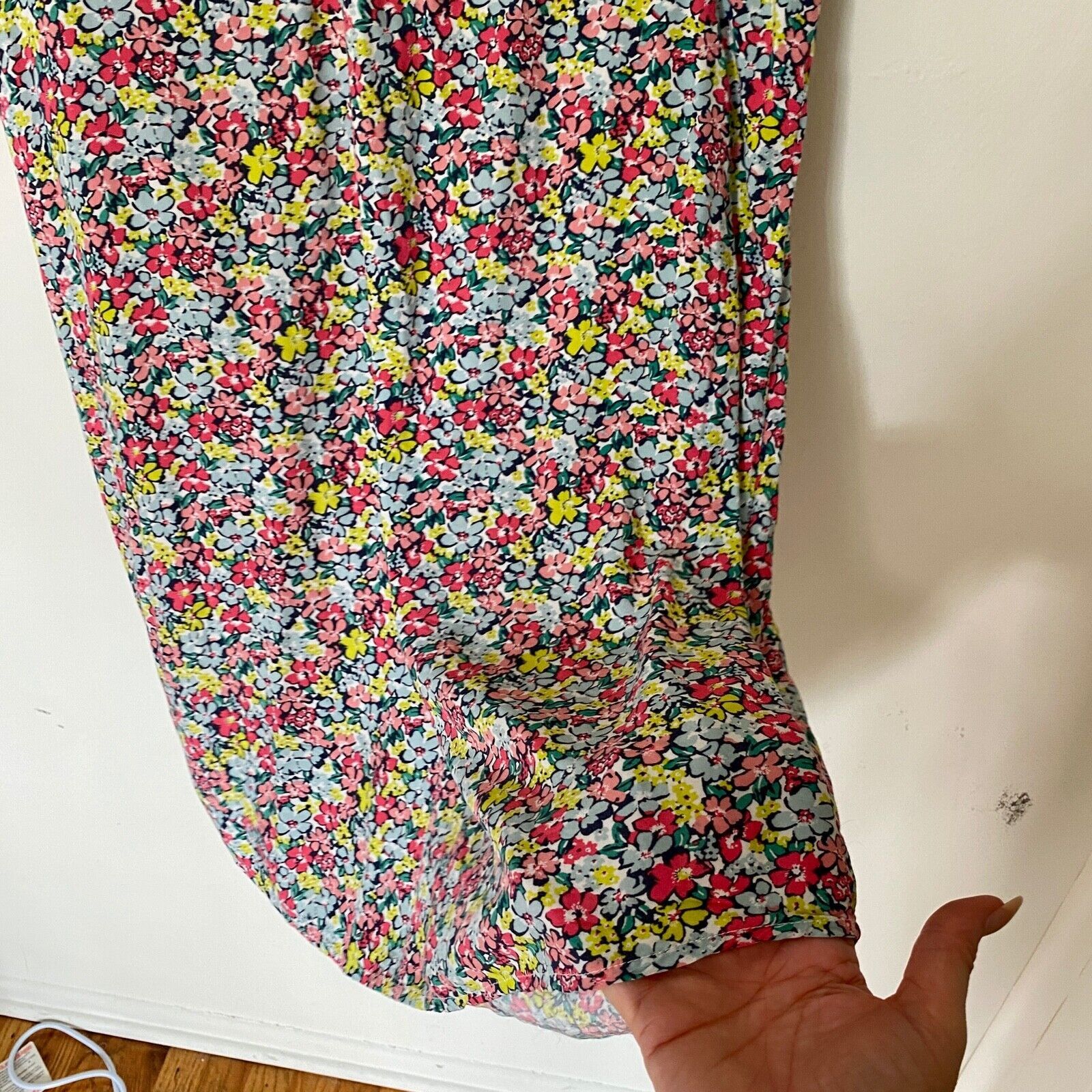 Gap Gap Pink Multi Floral Sleeveless VNeck Shift Dress Tie Back Size XS / US 0-2 / IT 36-38 - 5 Thumbnail