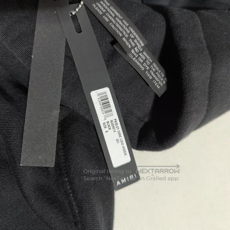 Amiri Amiri Size S Blue cashew flower letter hooded sweater hoodi Size US S / EU 44-46 / 1 - 5 Thumbnail