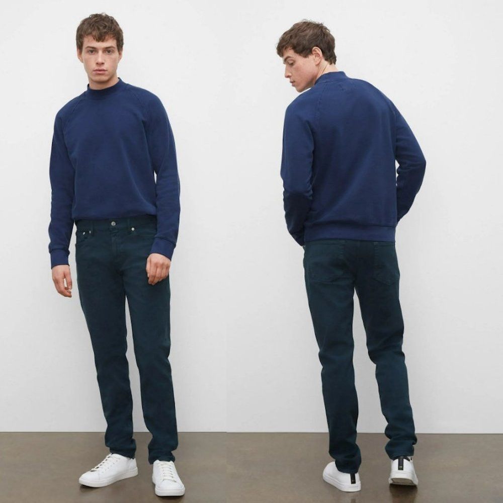 Club Monaco New $129 Club Monaco Super Slim Tea Dyed Green Jeans Size 3 Size US 32 / EU 48 - 1 Thumbnail
