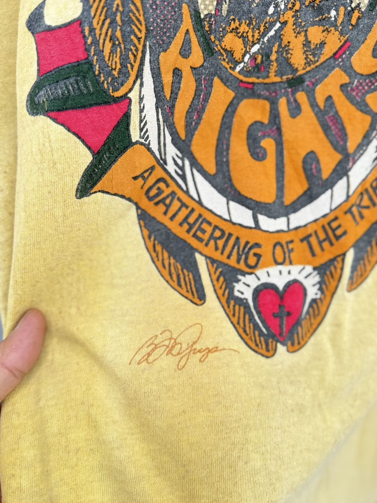 Arts & Science Vintage 90s Tribal Right American Leader Artwork Graphic Tee Size US XL / EU 56 / 4 - 11 Thumbnail