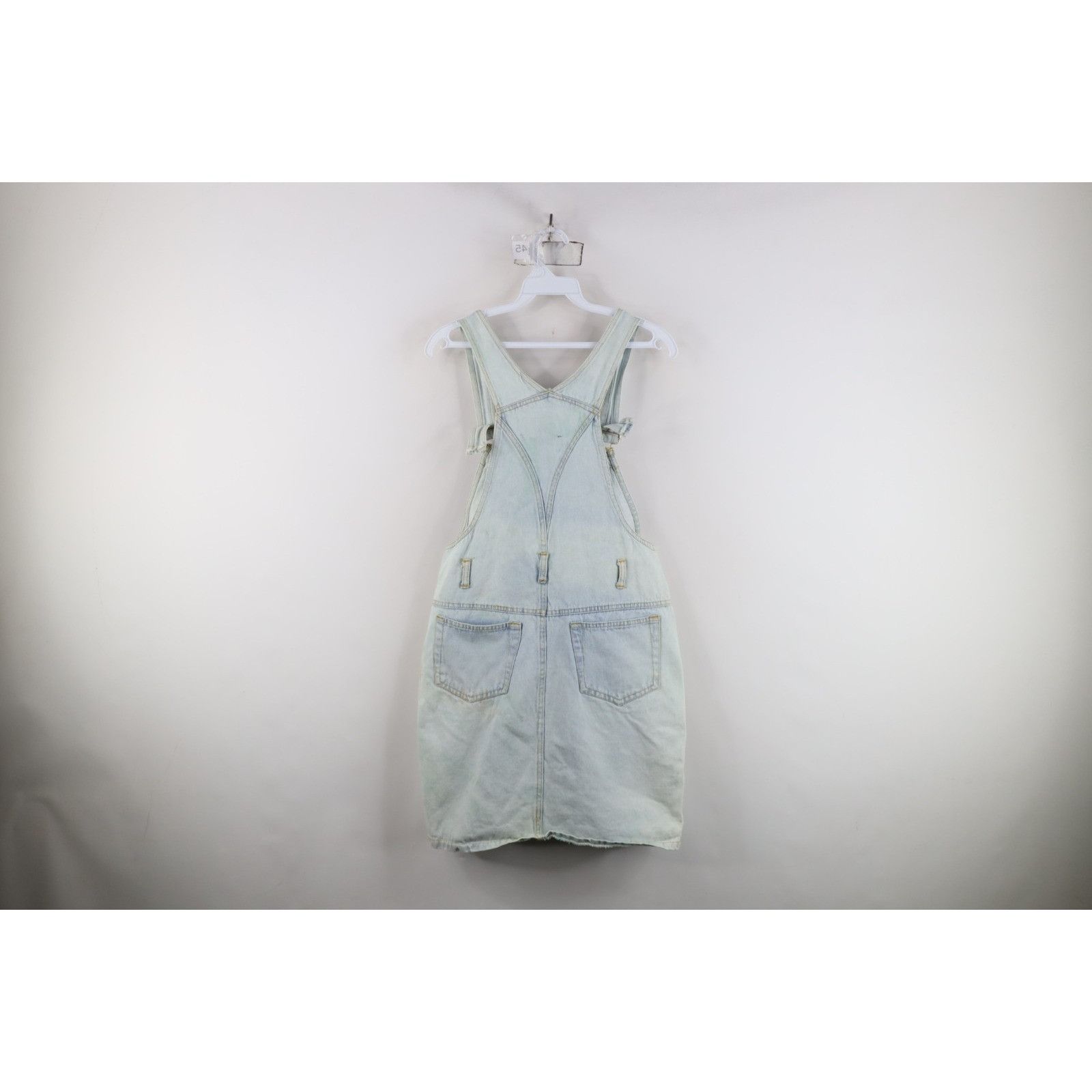 Vintage 90s Streetwear Denim Overalls Dress