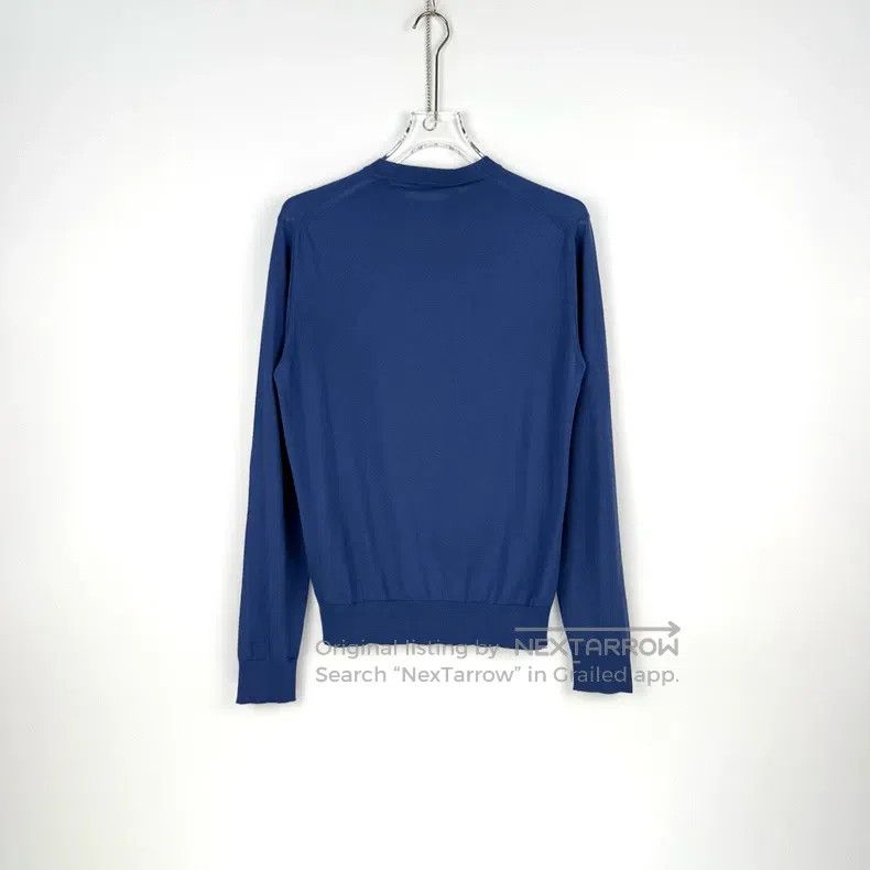 Prada Prada Blue classic embroidered logo sheep wool sweater Size US S / EU 44-46 / 1 - 4 Thumbnail