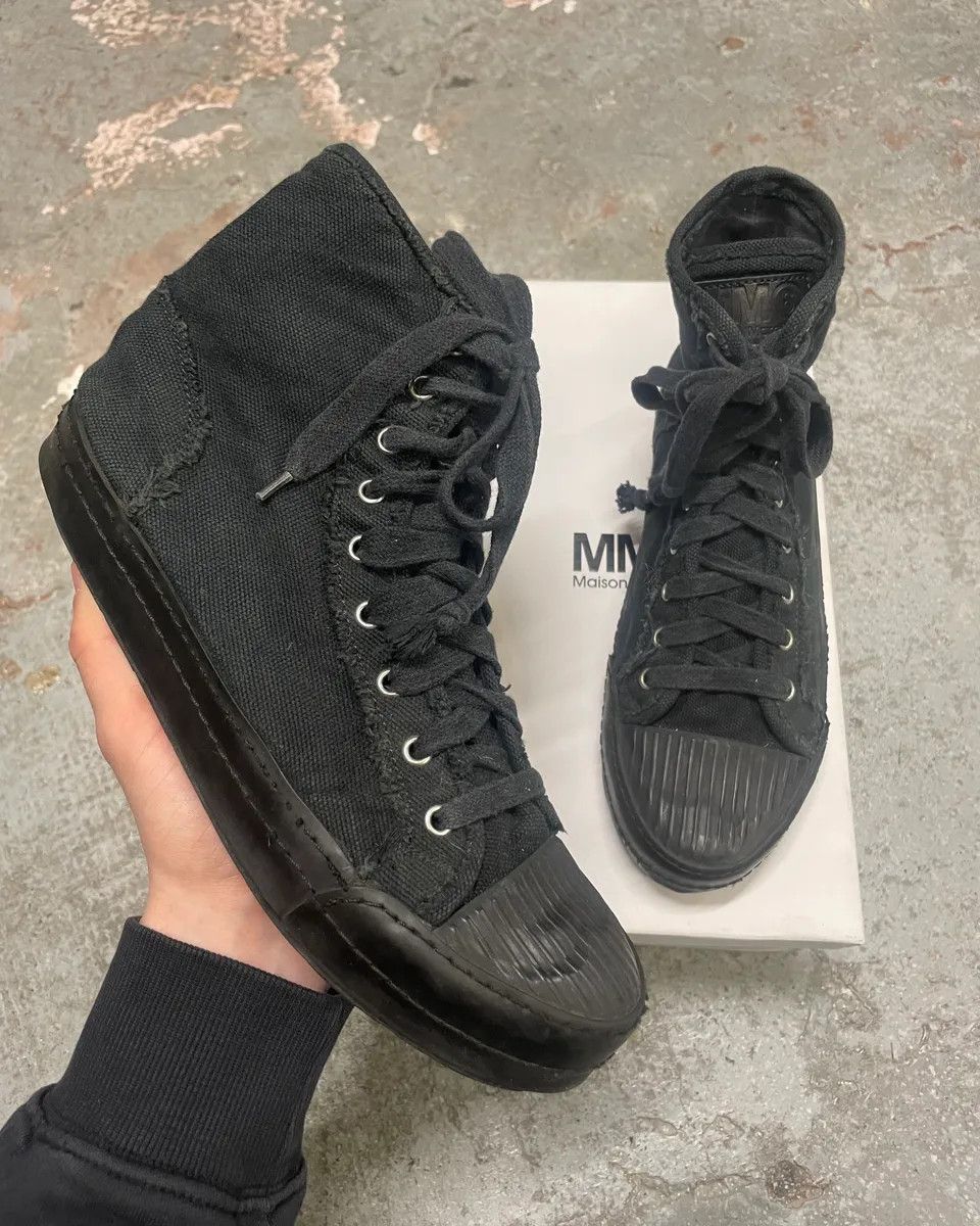 Maison Margiela Maison Margiela Black Distressed High Shoes Size US 9 / IT 39 - 1 Thumbnail