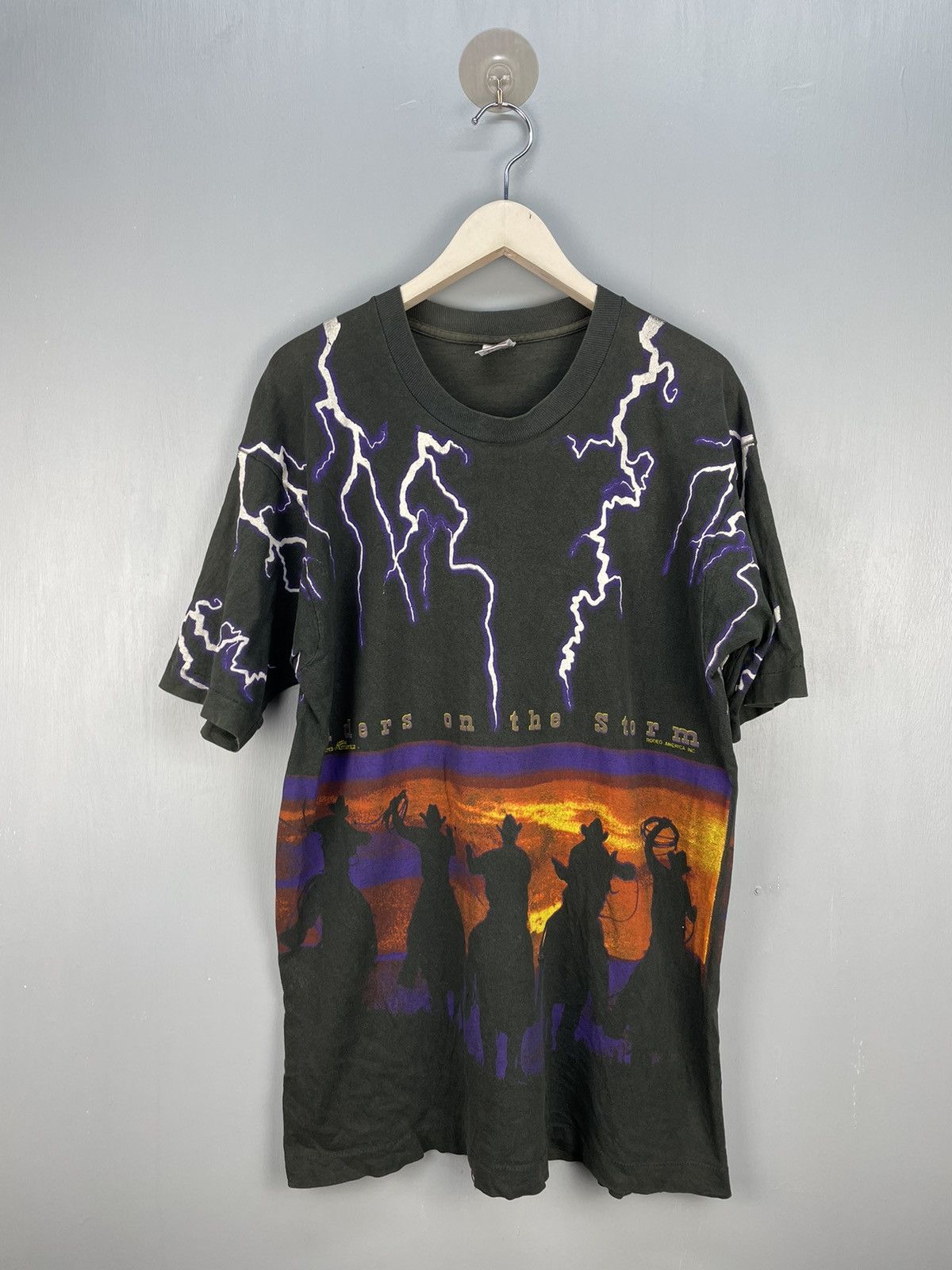 Lightning Bolt Vintage 90s Riders on the Storm AOP lightning t shirt Size US L / EU 52-54 / 3 - 1 Thumbnail