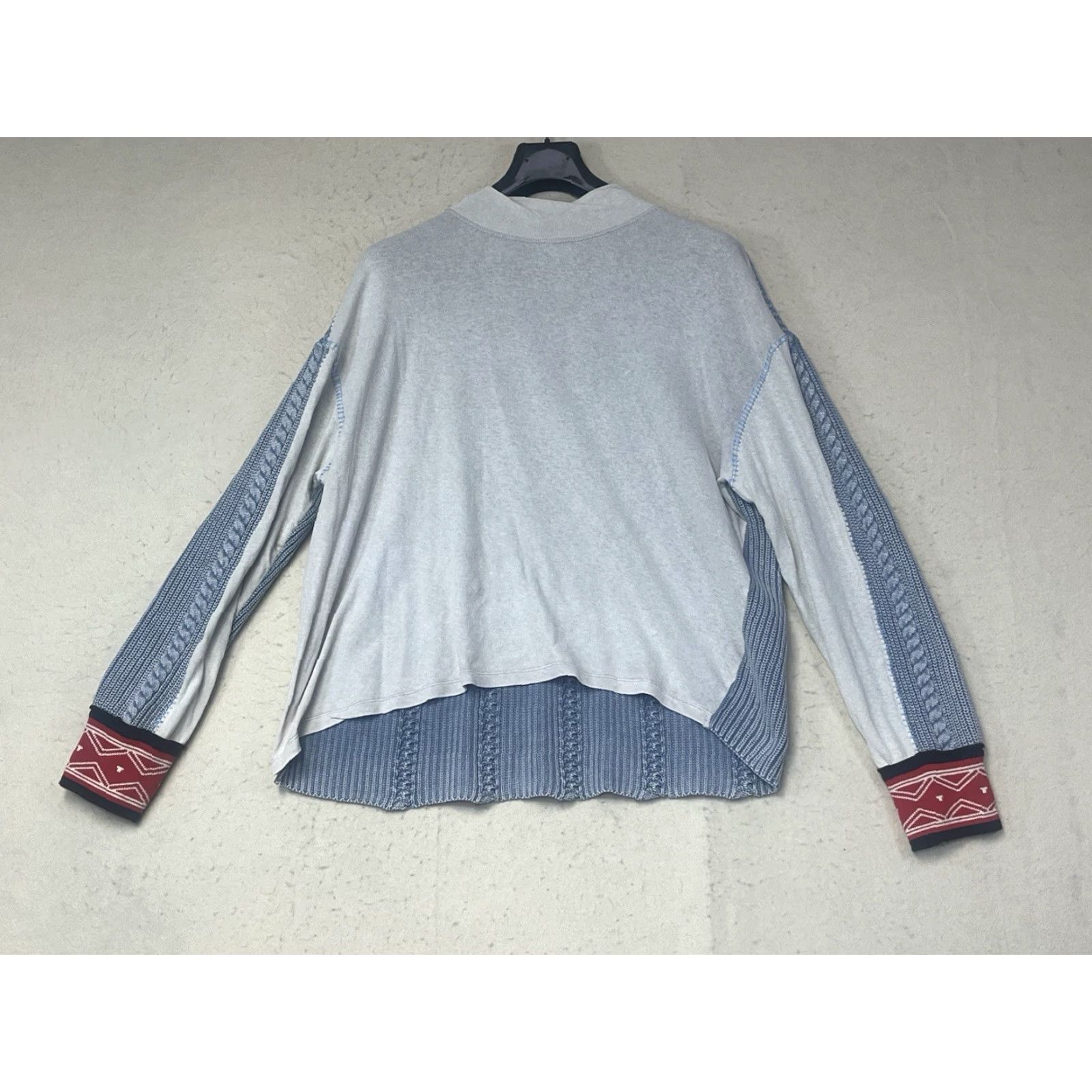 Free People Free People Sweater Women's Multicolor Cotton Knit Mock Neck Long Sleeve XL Pullover Casual Fall Spring Summer Mock Neck Pullover Size XL / US 12-14 / IT 48-50 - 2 Thumbnail