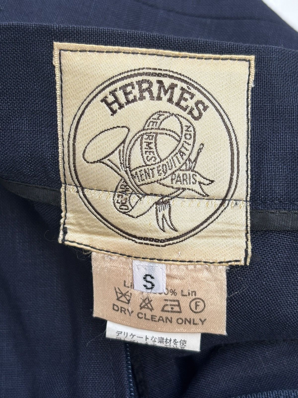 Hermes 1980s Linen Midi Skirt Size 27" / US 4 / IT 40 - 3 Thumbnail