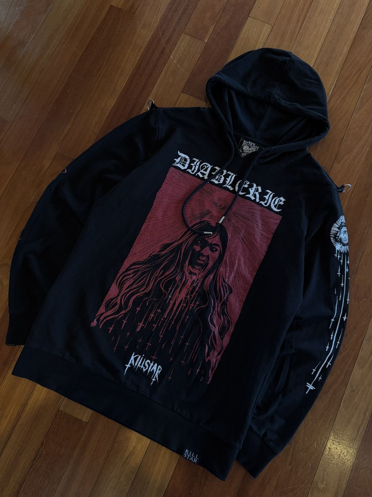 Killstar Killstar “Diablerie” Hoodie – Black – Gothic Graphic Size US L / EU 52-54 / 3 - 2 Thumbnail